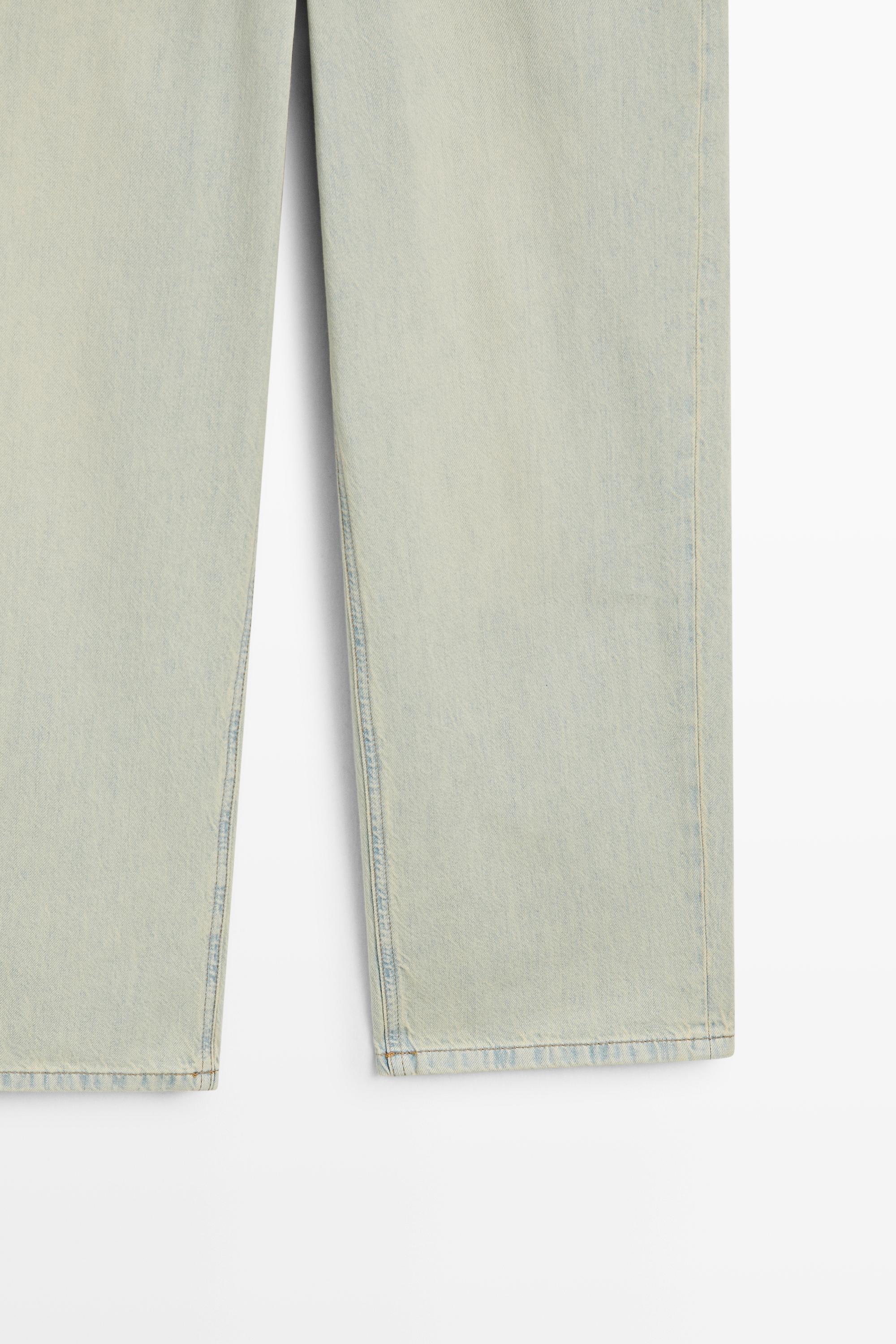 Mid-waist cropped wide-leg jeans — BLUE