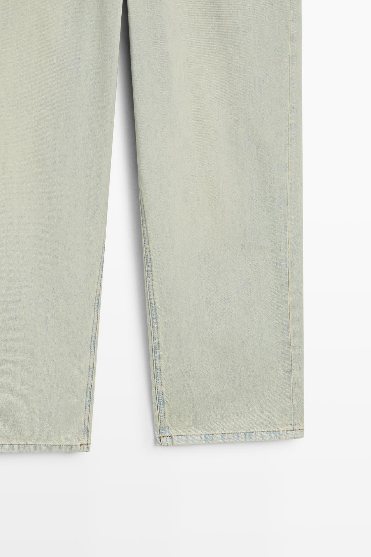 Mid-waist cropped wide-leg jeans — BLUE