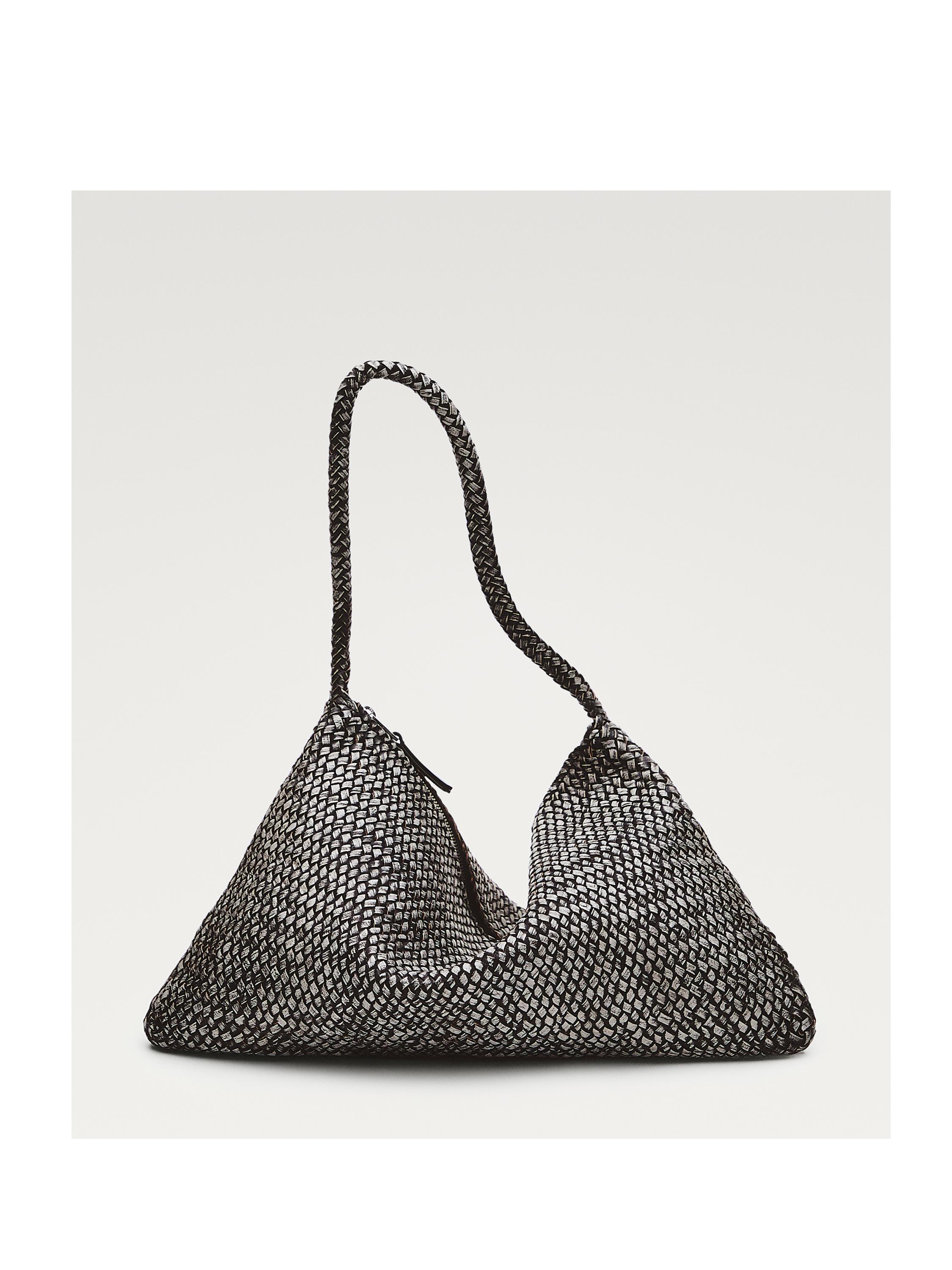 Bolso grande de hombro piel napa trenzado