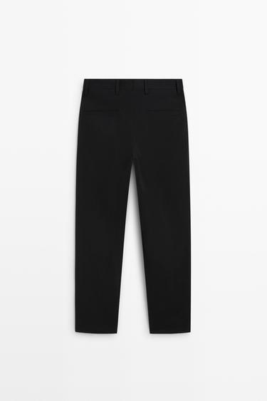 Wide-leg darted pants — BLACK 6