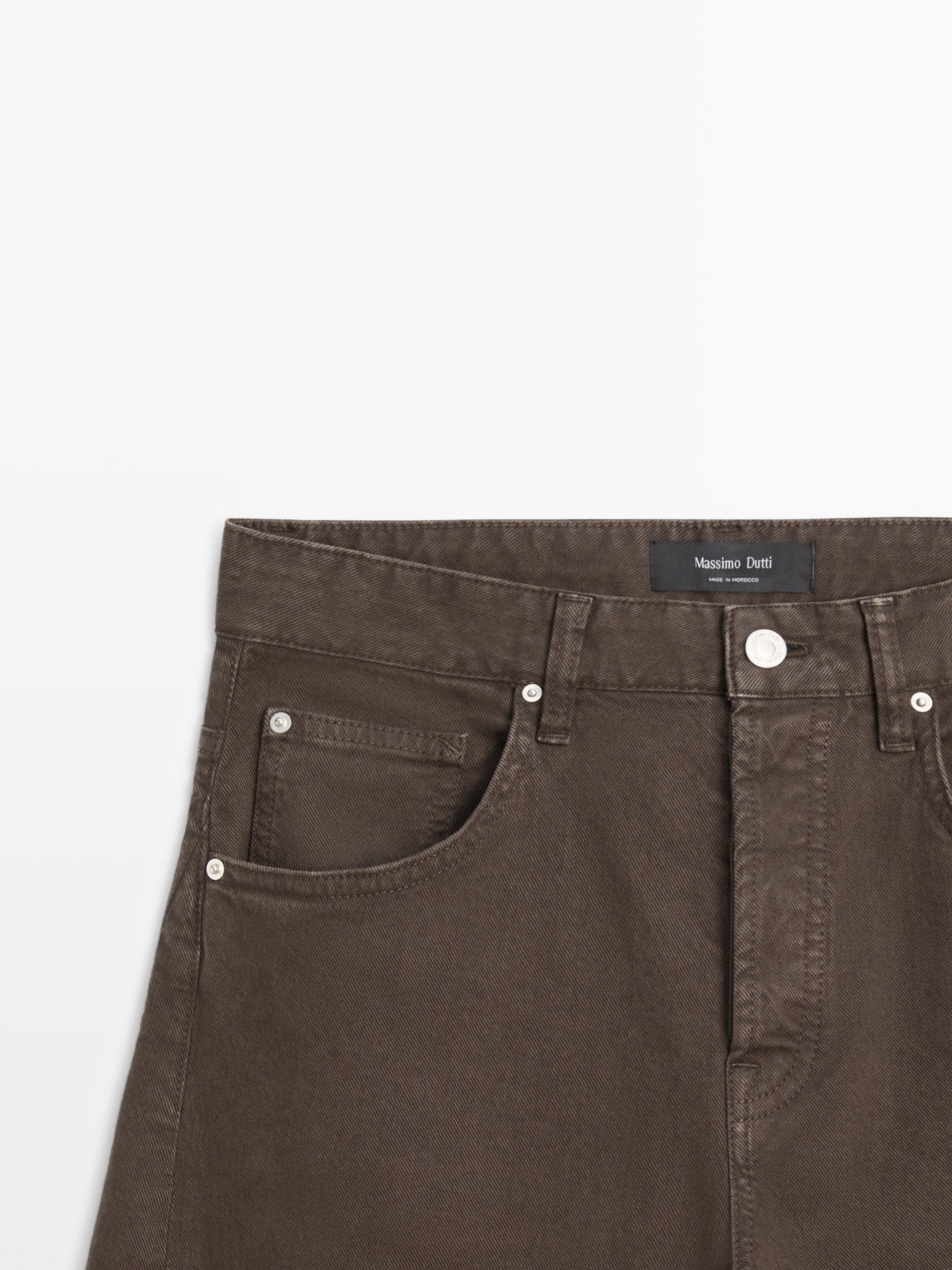 High-waist balloon fit jeans — Chocolate