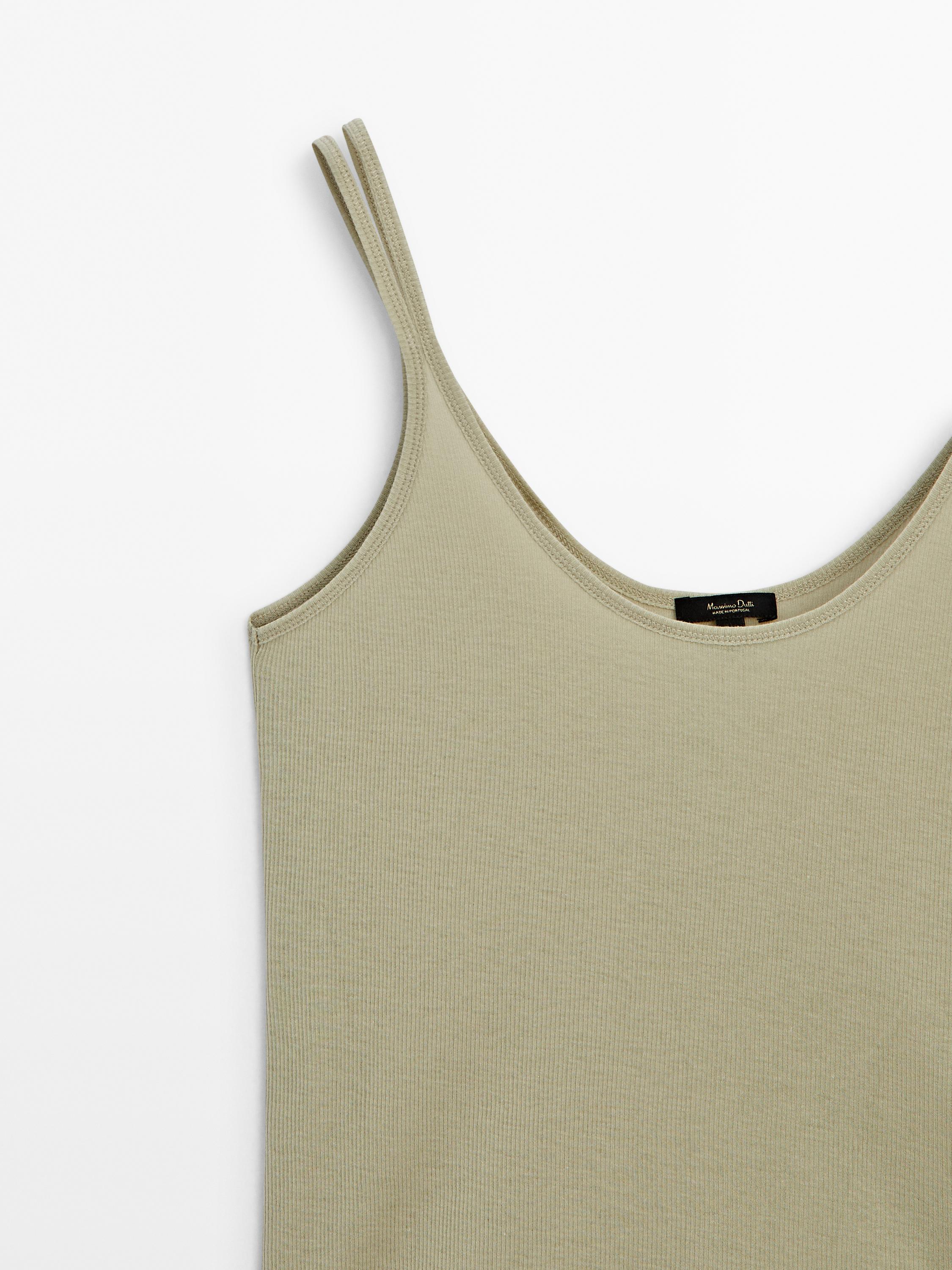 Camiseta tirante doble rib