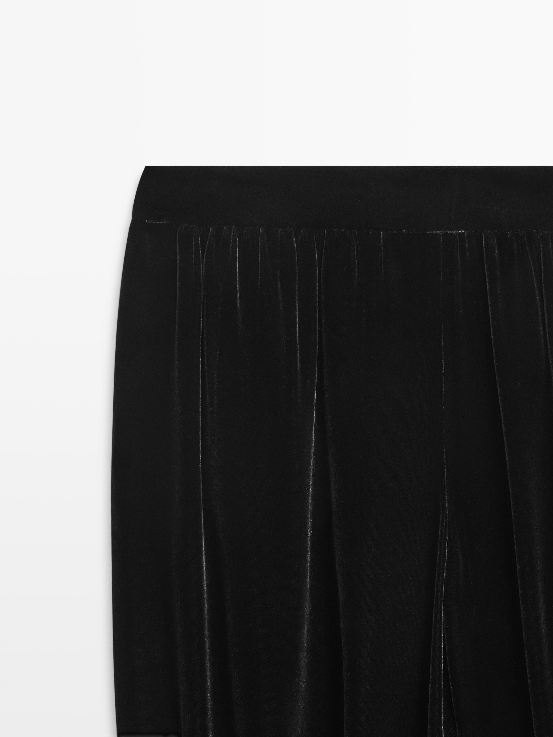 Velvet sarouel trousers - STUDIO — BLACK