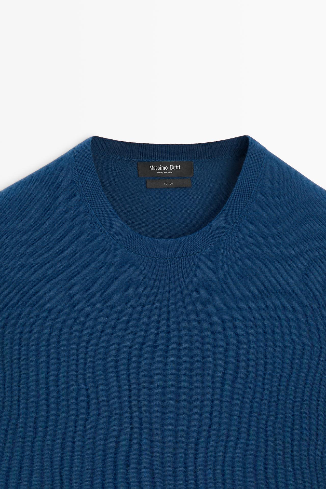 100% cotton short sleeve round neck T-shirt — ELECTRIC BLUE