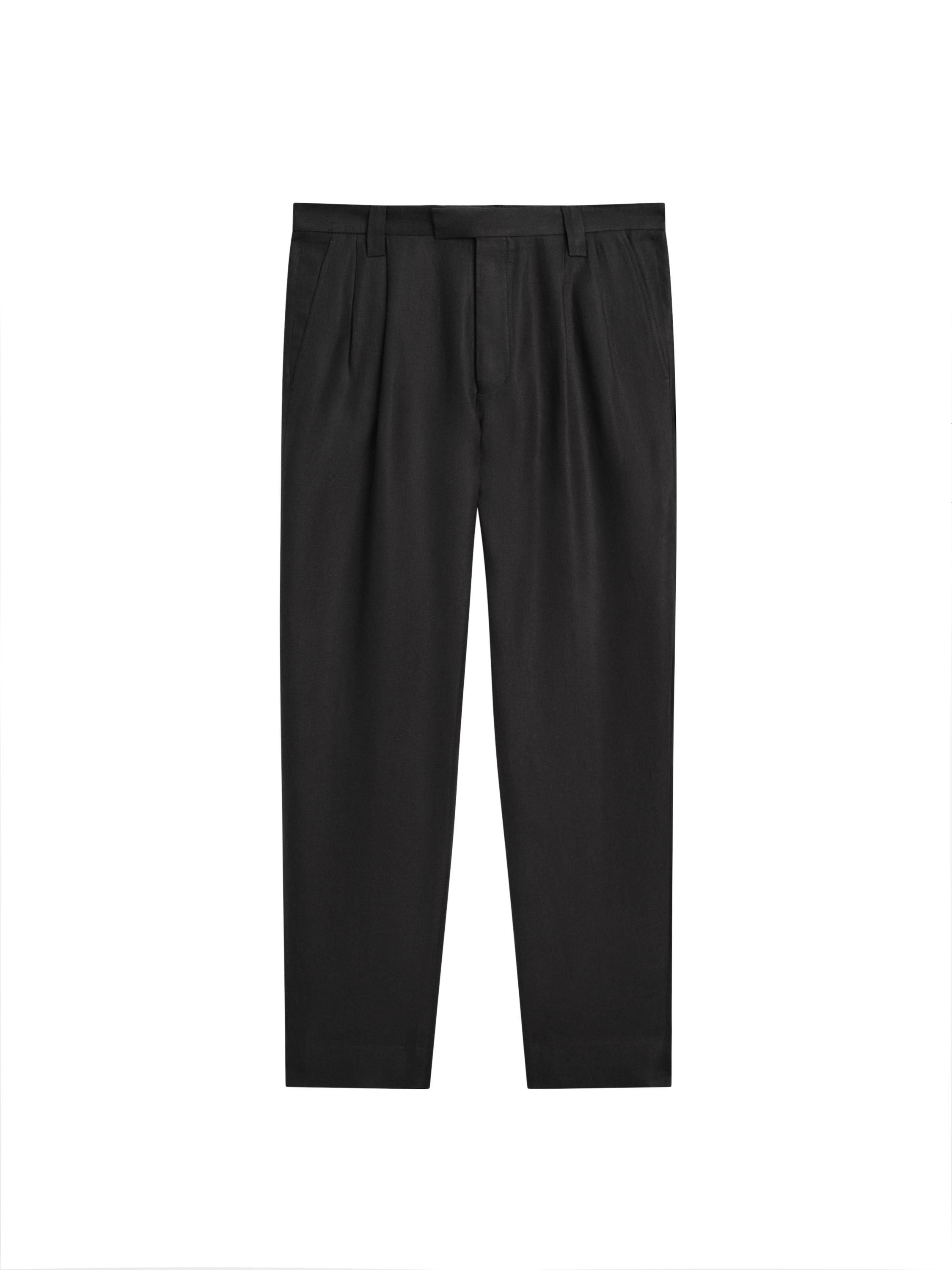 【Massimo Dutti】100% linen trousers with double darts 100% linen trousers with double darts · Stone · Dressy