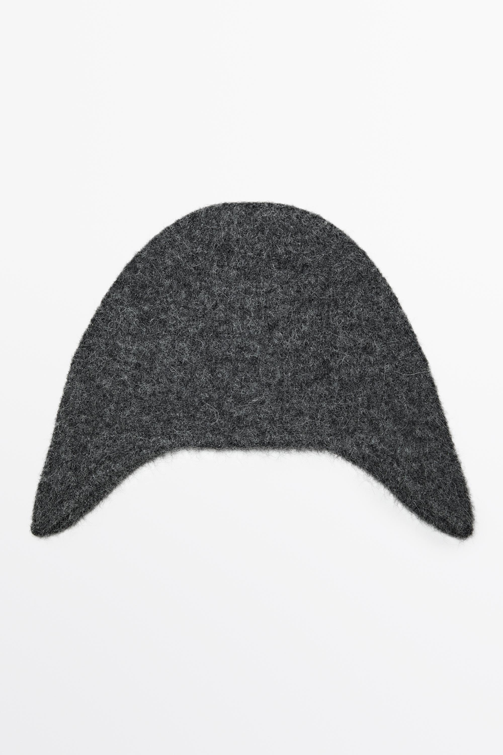 Alpaca-blend knit beanie — GREY