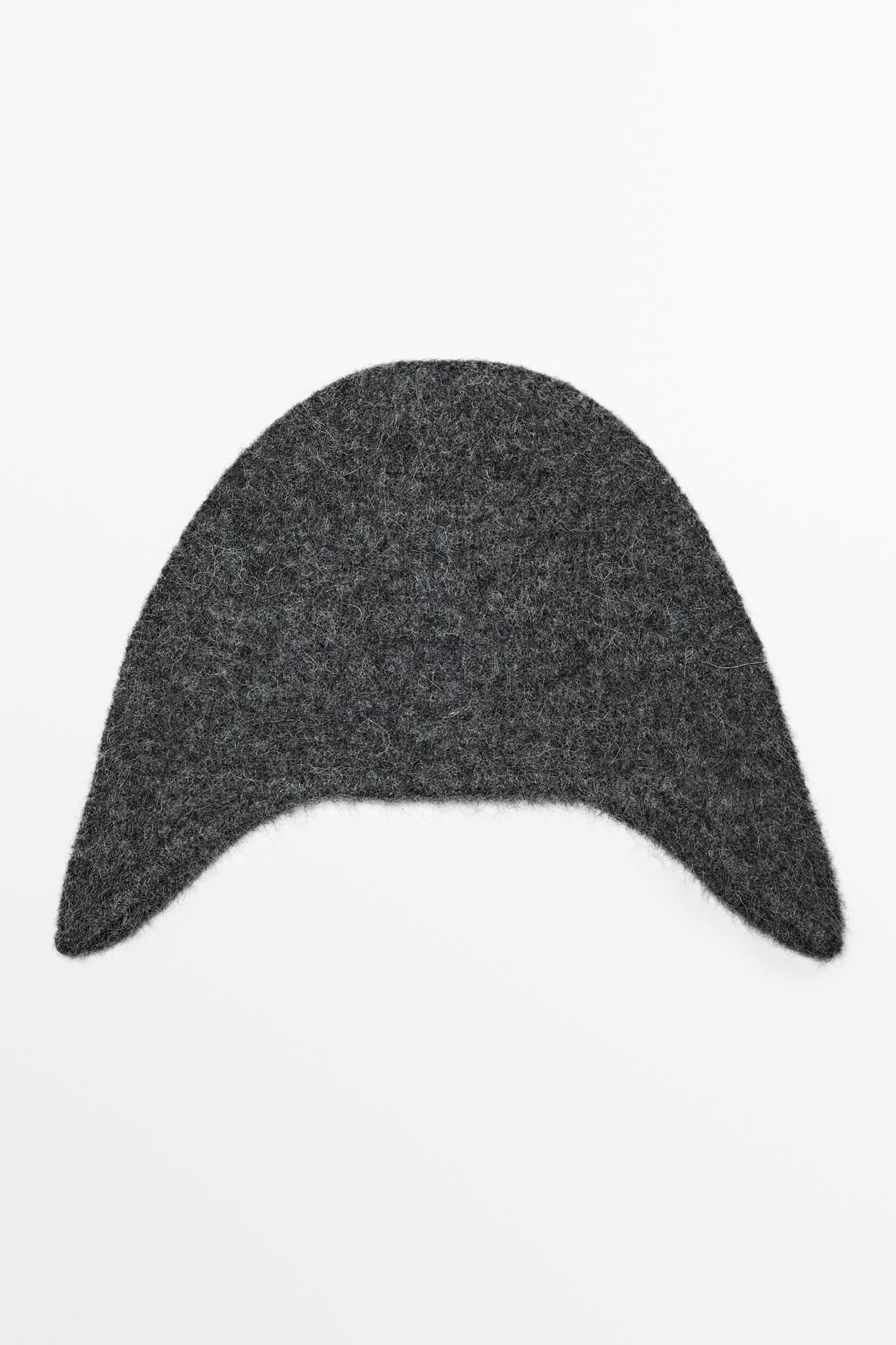 Alpaca-blend knit beanie — GREY