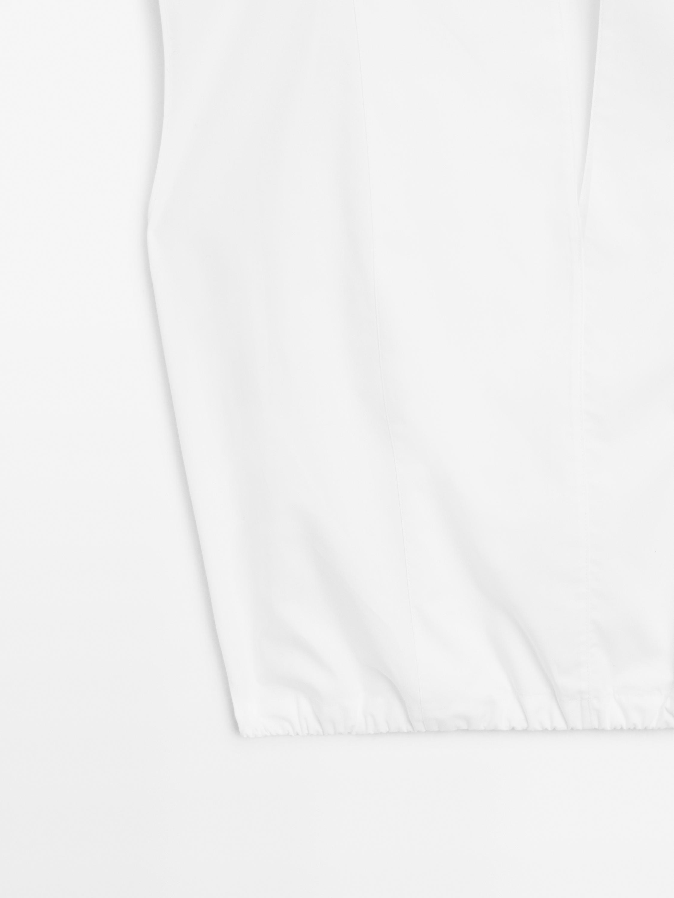 Poplin cotton blouse with elasticated detail