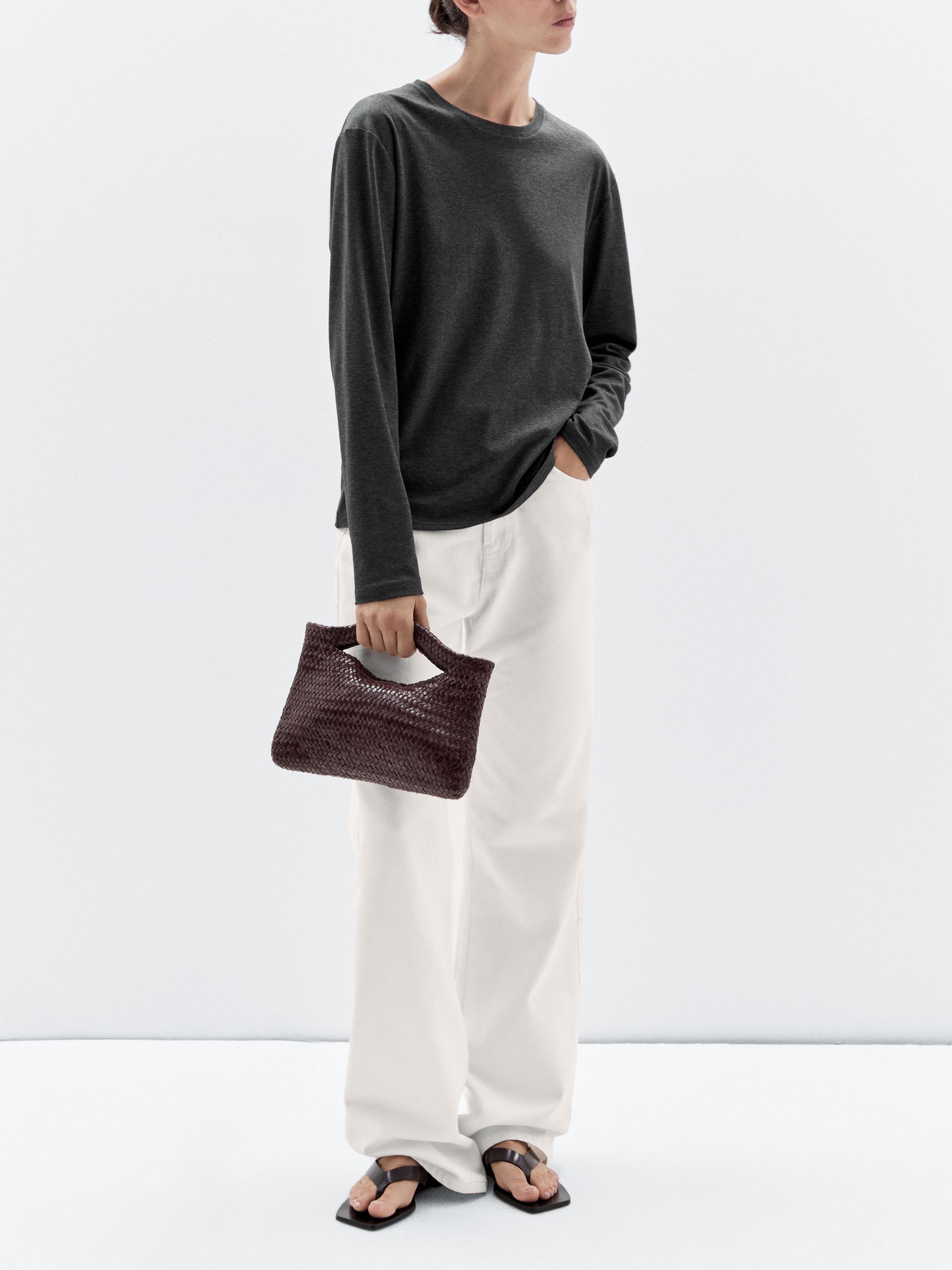 Woven nappa leather mini bag