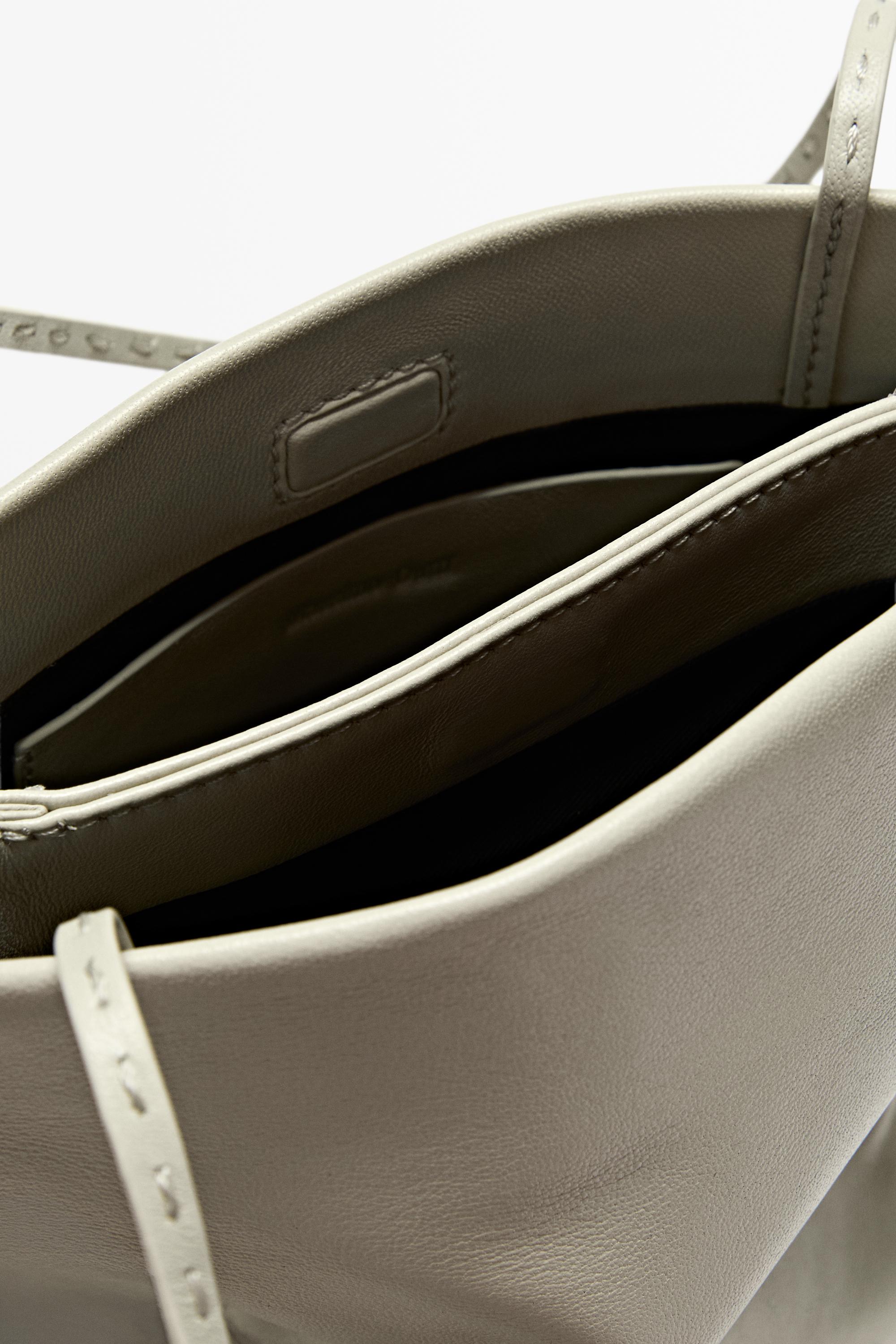 Nappa leather double compartment bag — Gold