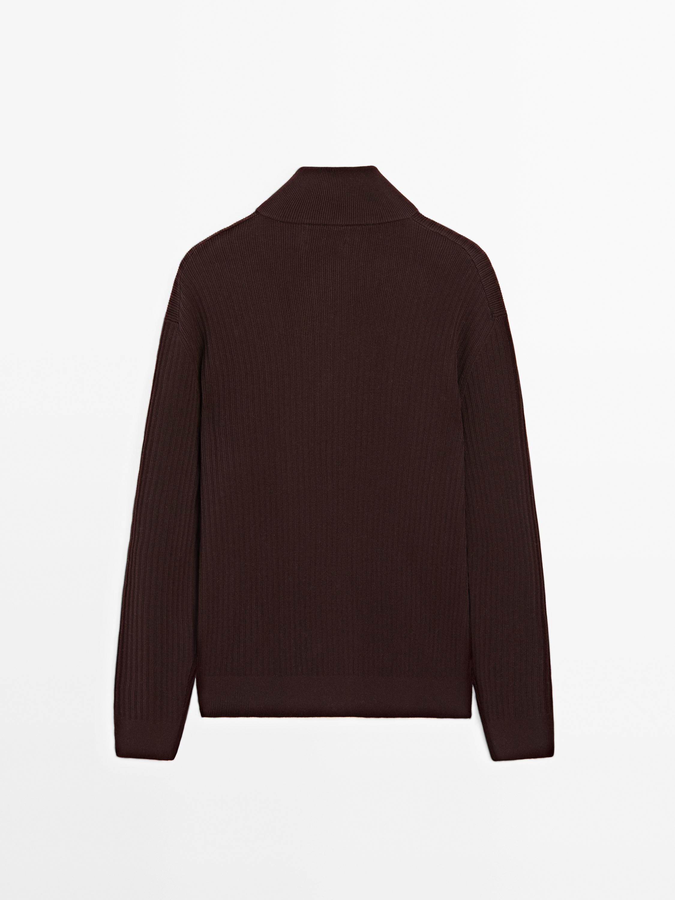 Pull en maille à col camionneur