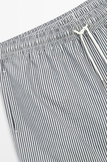 Swimming trunks with striped details — NAVY BLUE 6