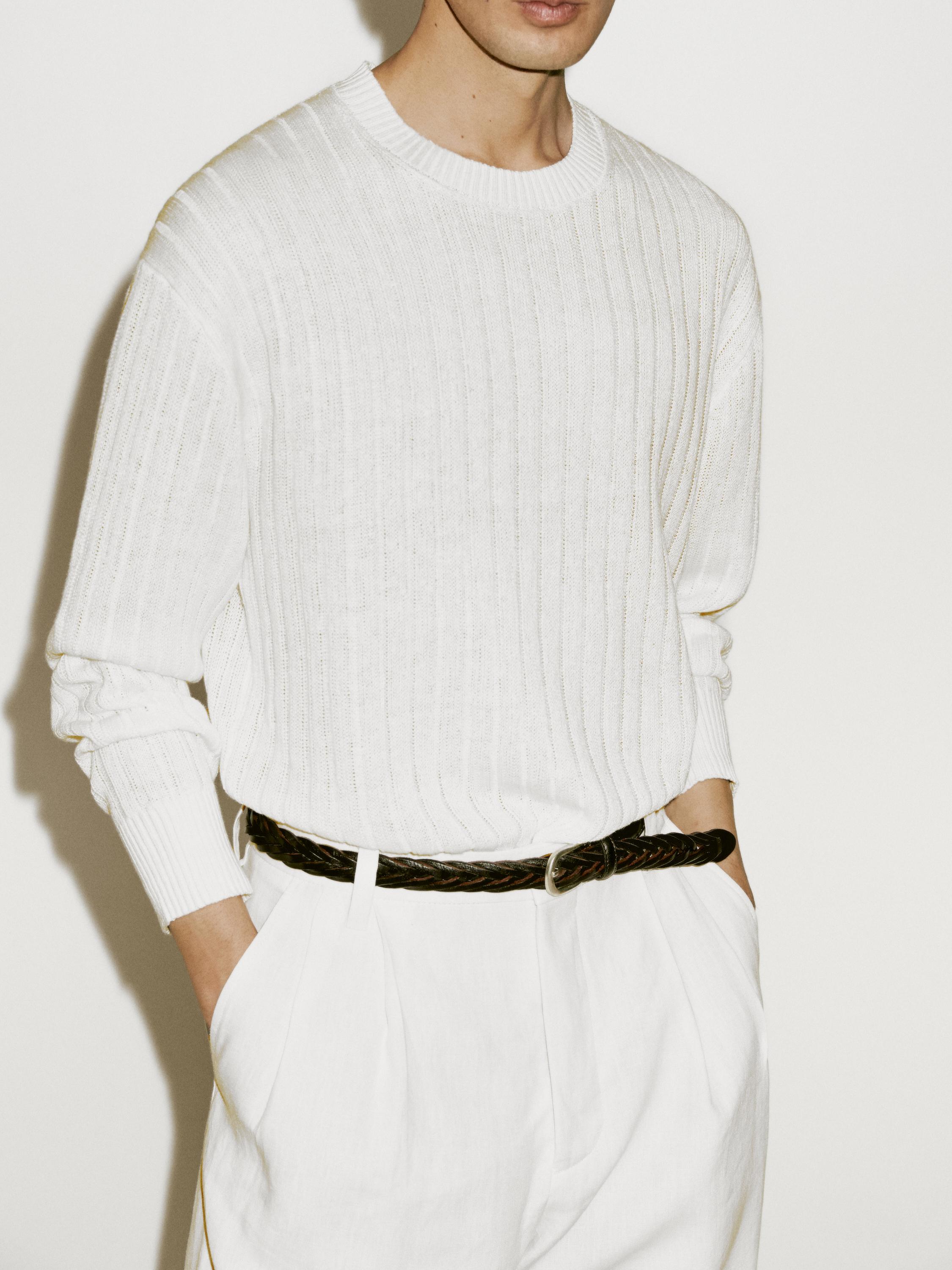Ribbed linen knit sweater - Limited Edition