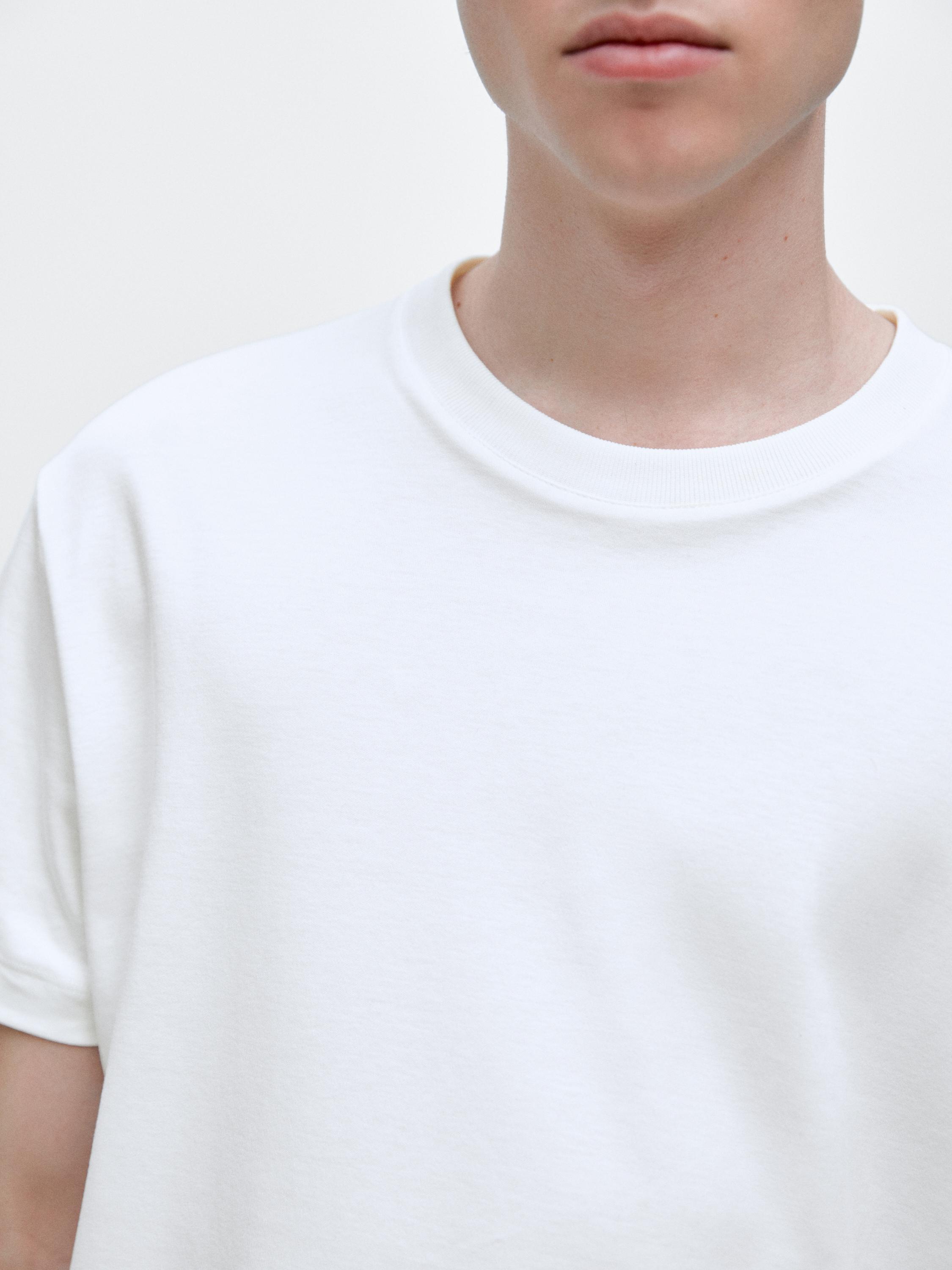 100% cotton short sleeve T-shirt — WHITE