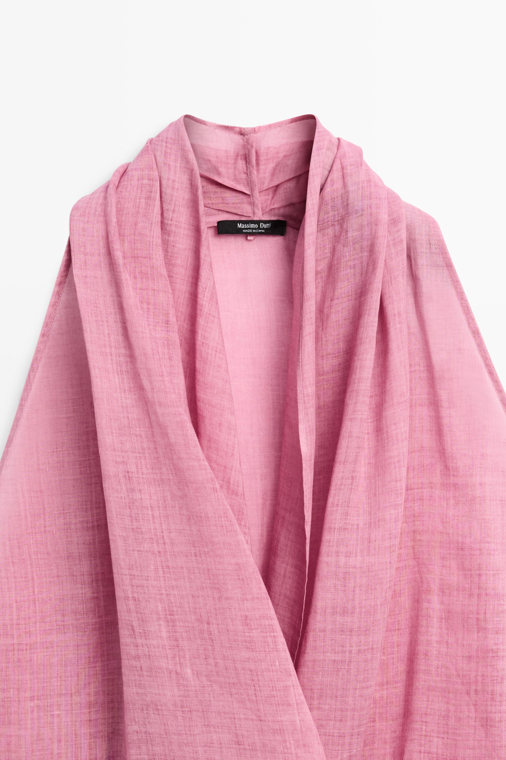 Draped crossover top — PINK