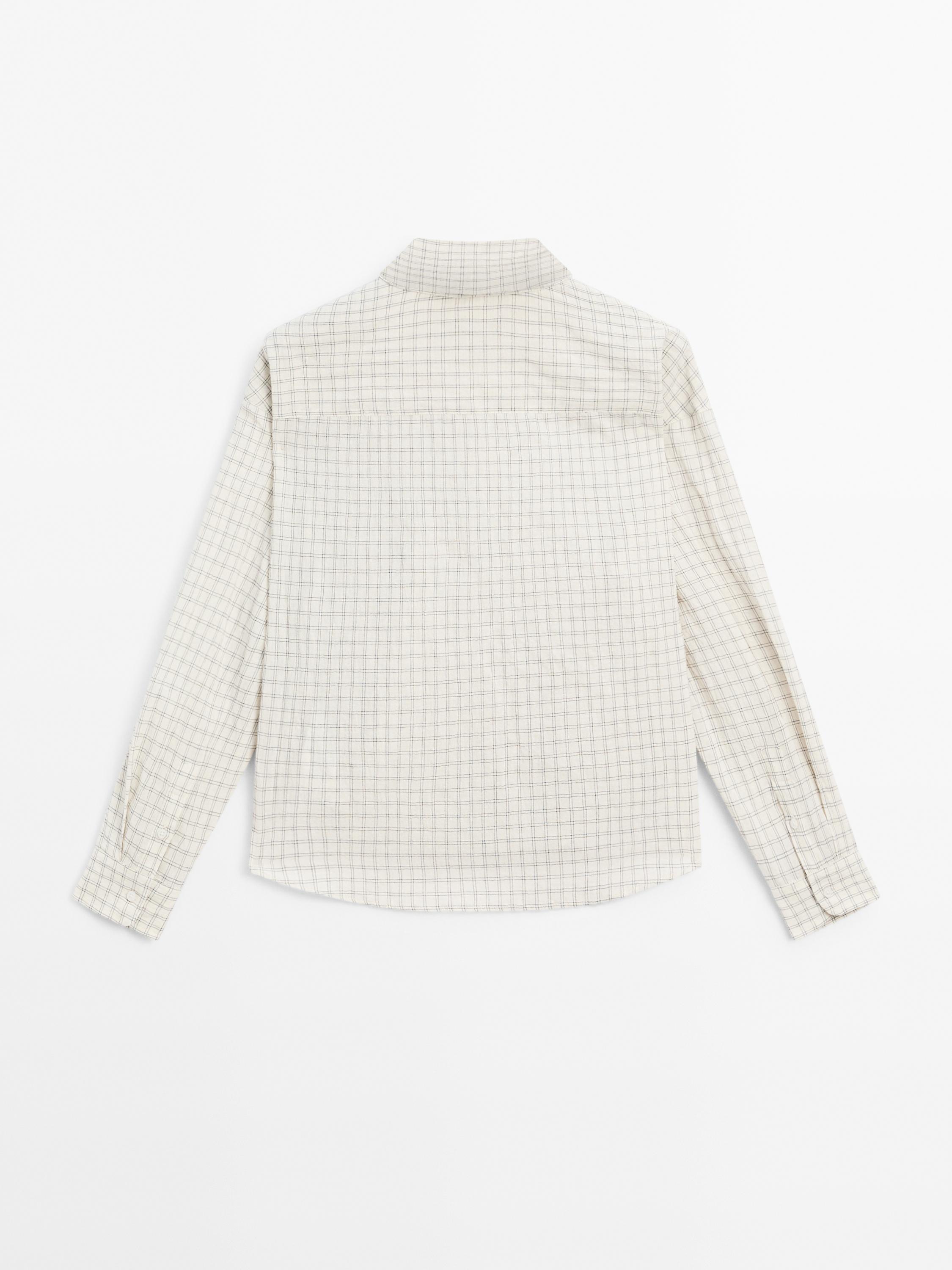 Cotton blend check shirt