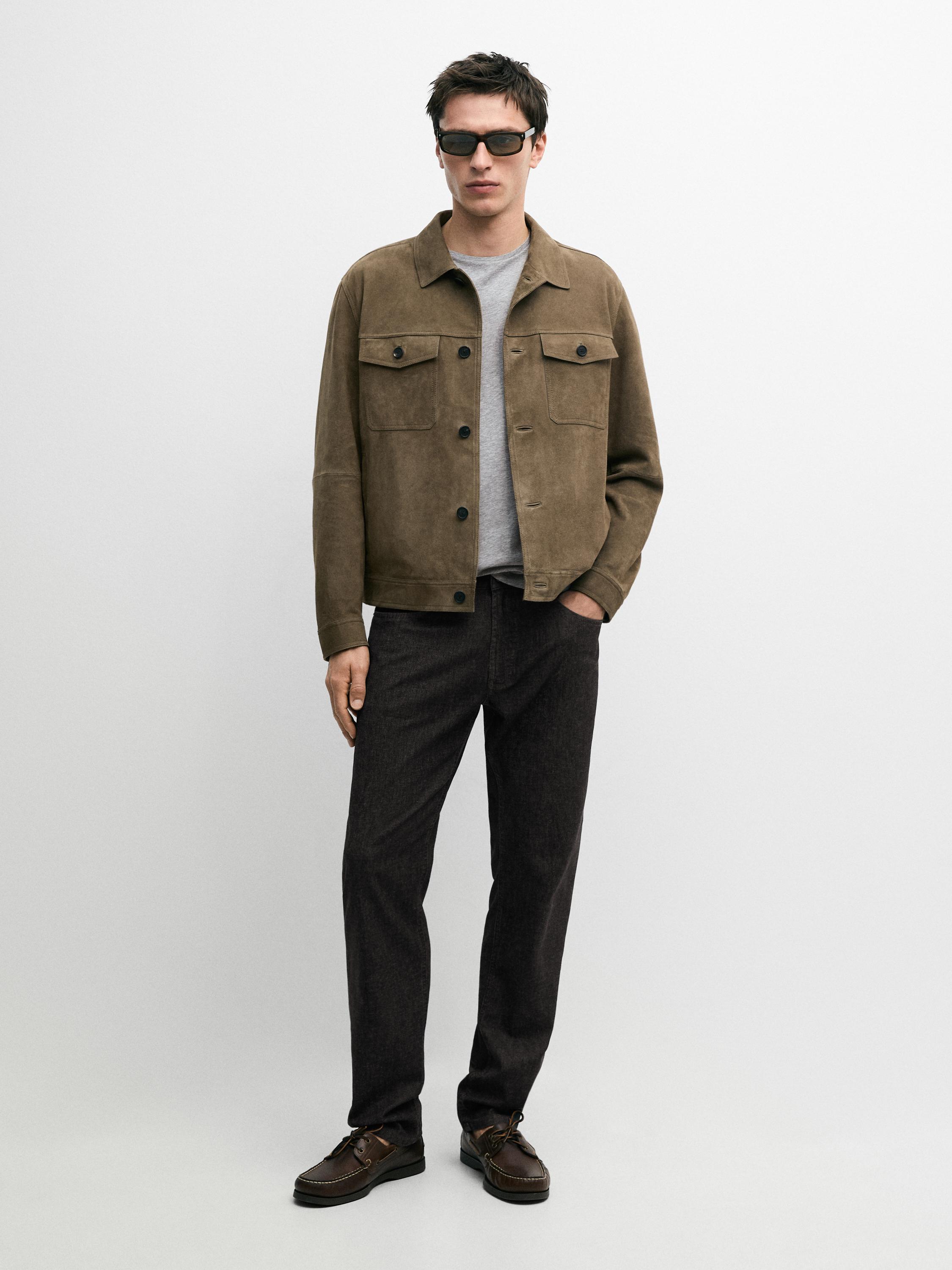 Faux jean tapered fit léger