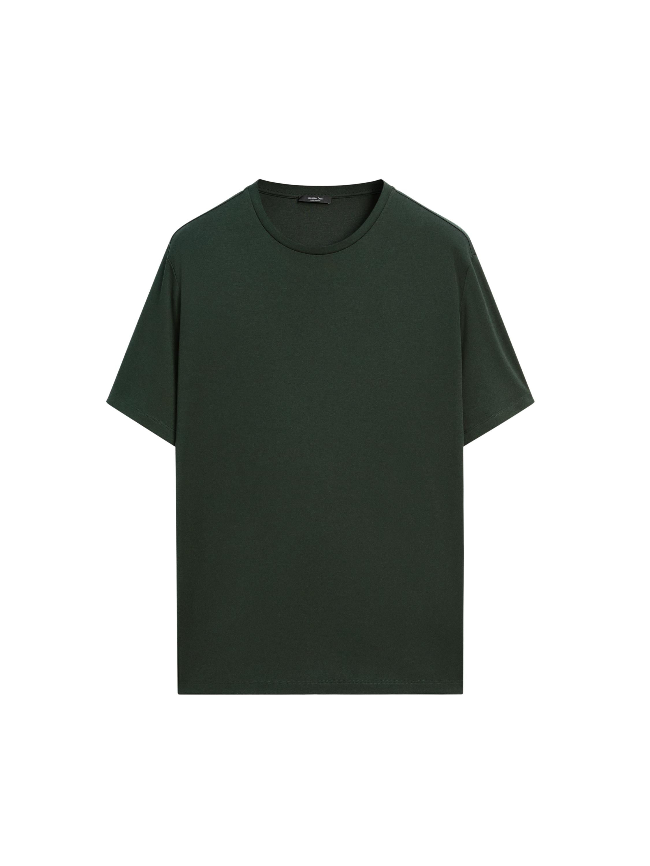 ★Massimo Dutti★ LE Regular Fit Cotton Blend T-Shirt Regular fit cotton blend T-shirt - Limited Edition · Olive