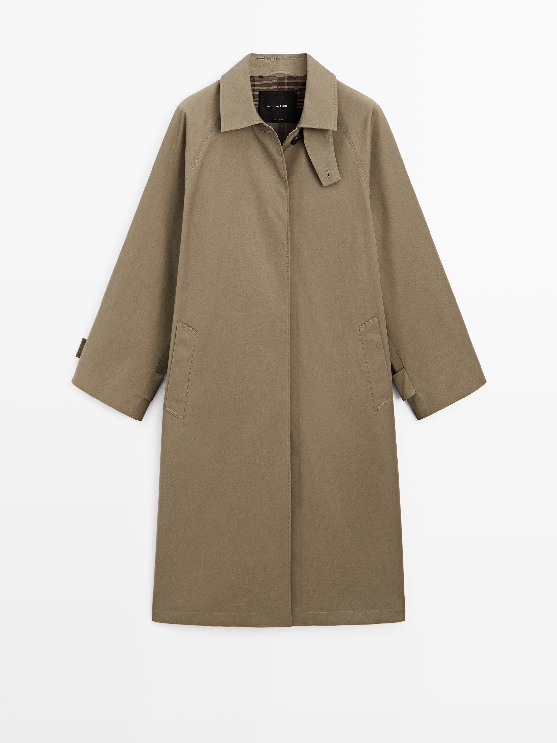 100% cotton trench coat