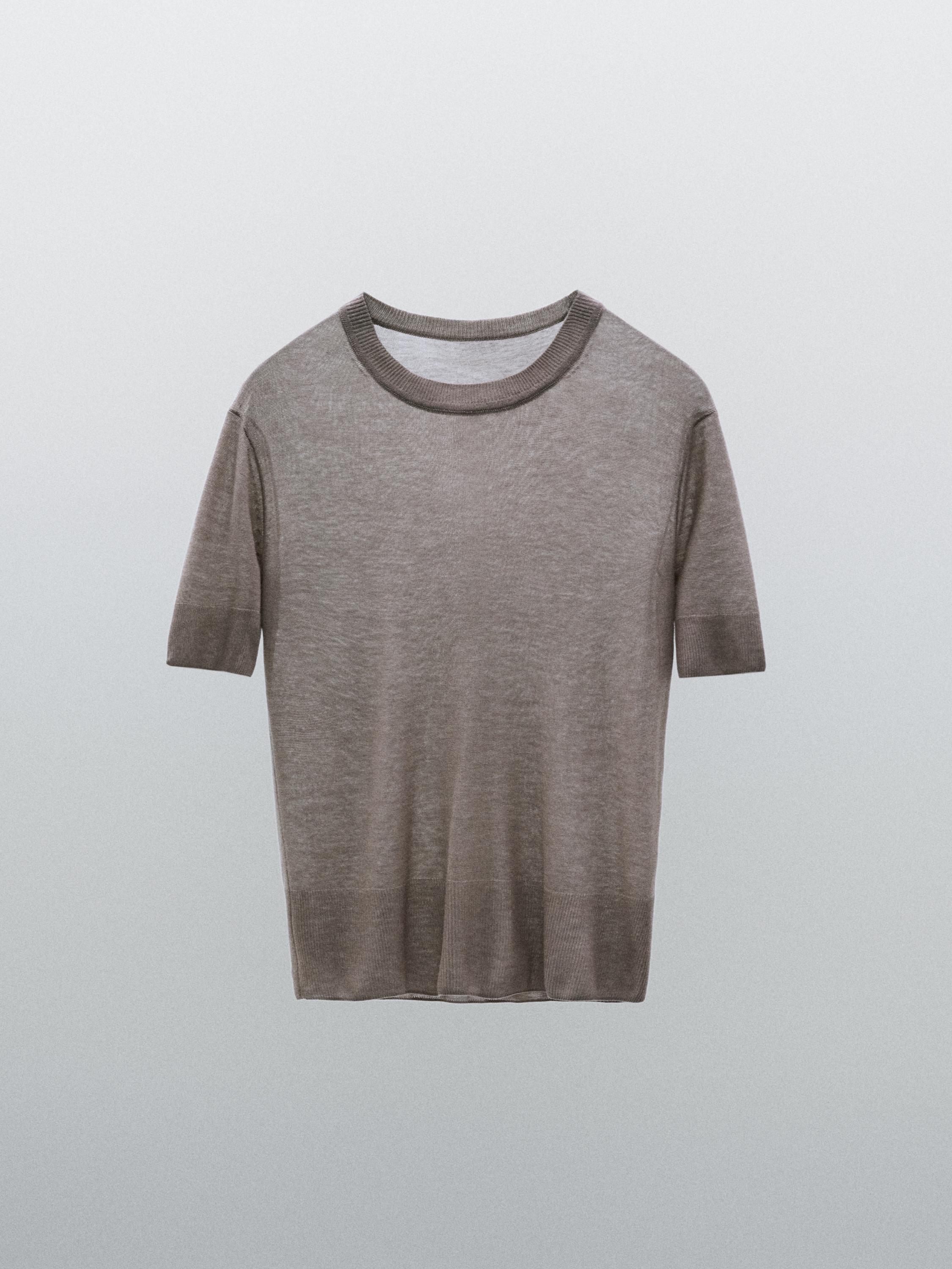 Short sleeve knit sweater - STUDIO