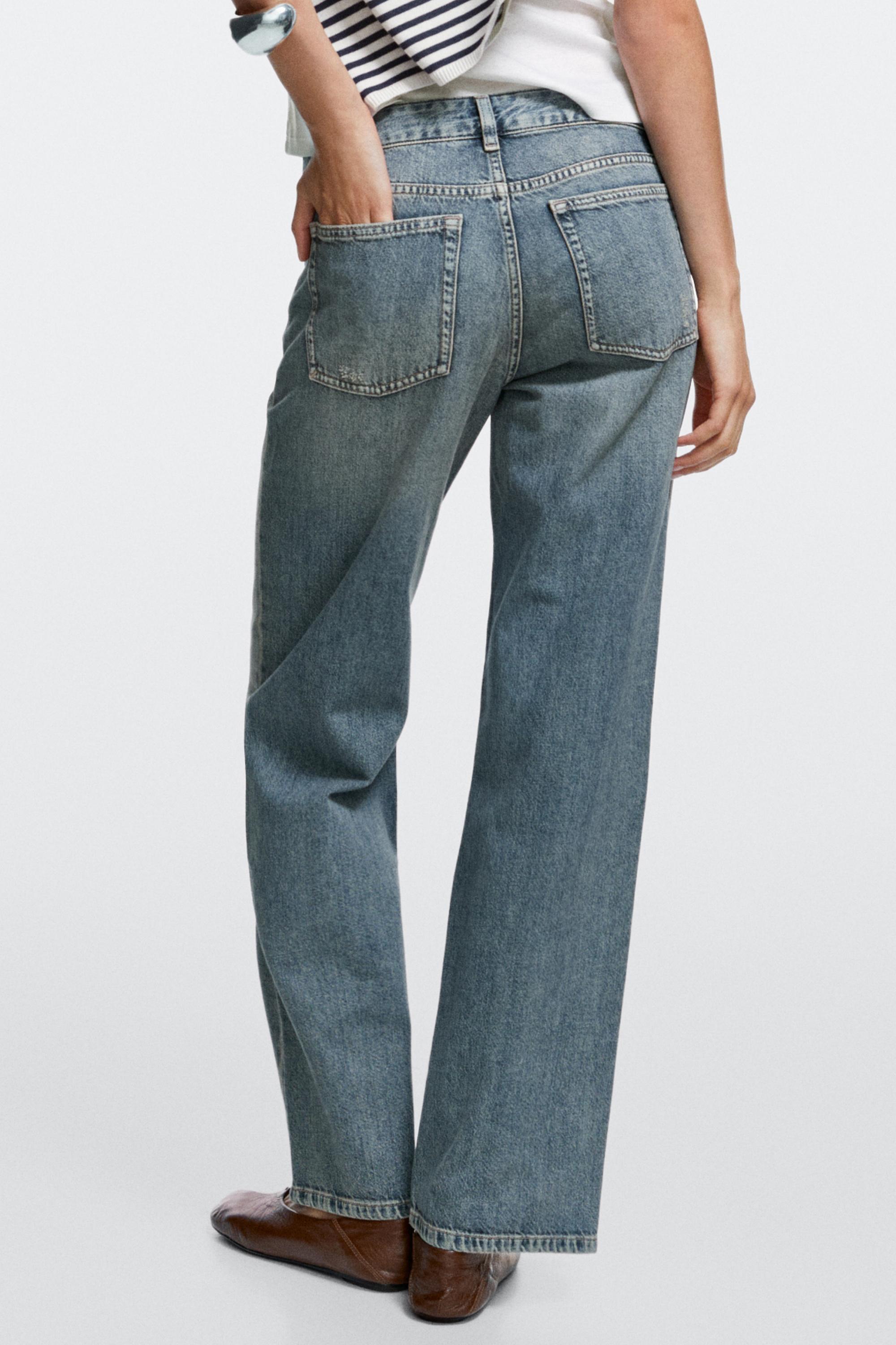 Low-rise straight-leg jeans — MEDIUM BLUE