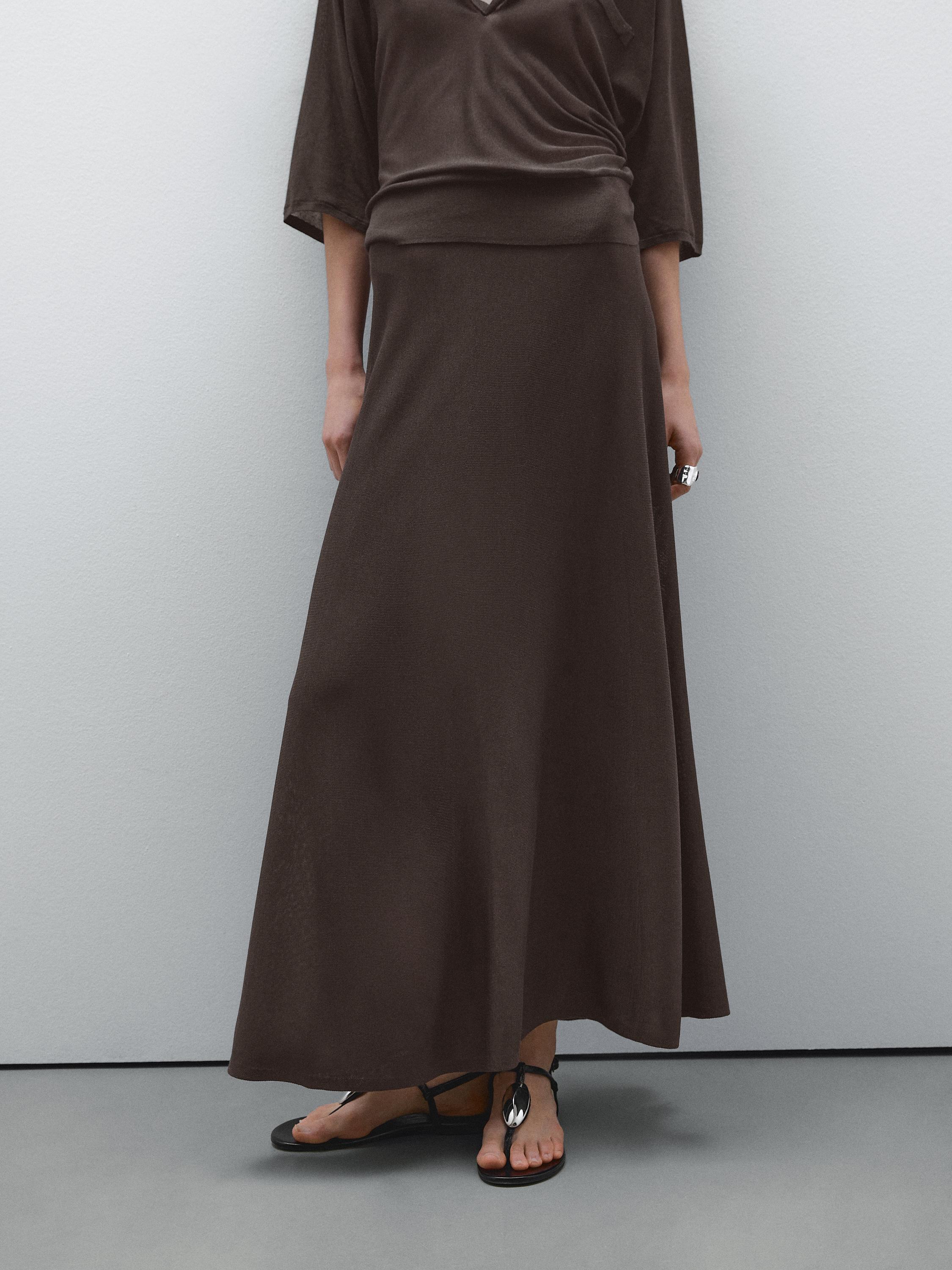 Long flared skirt