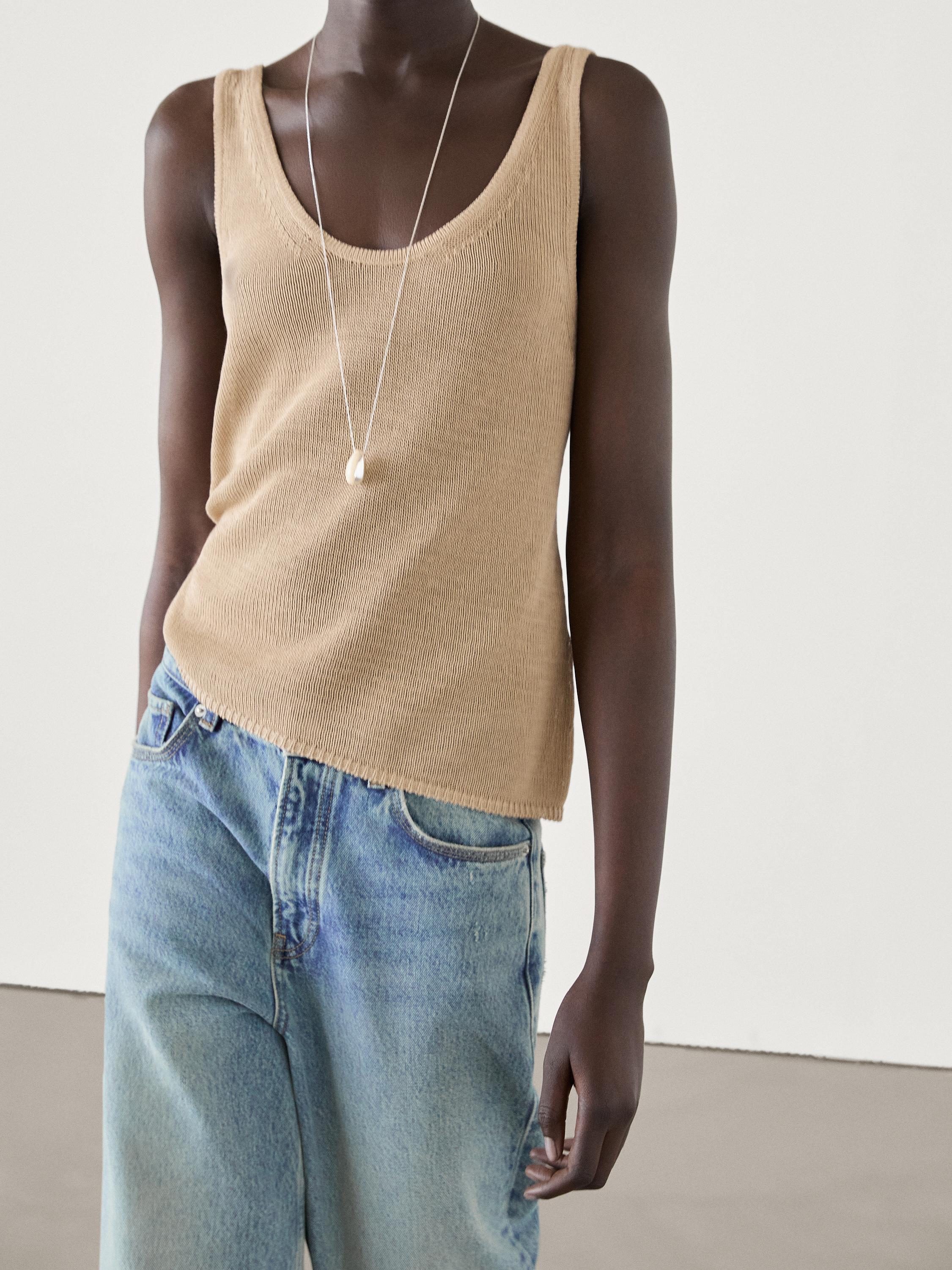 Débardeur en maille ajourée