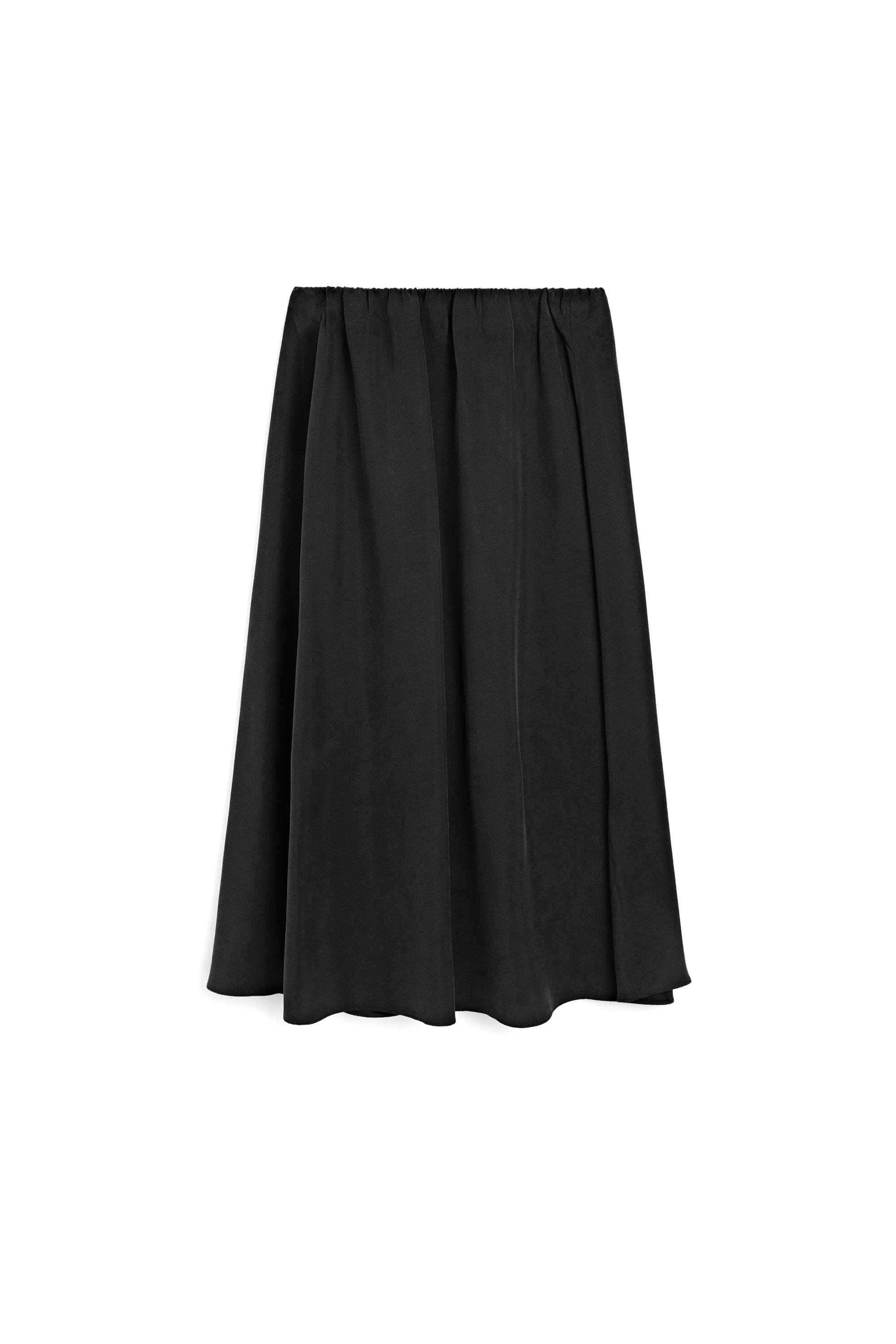 Voluminous midi skirt — GREY