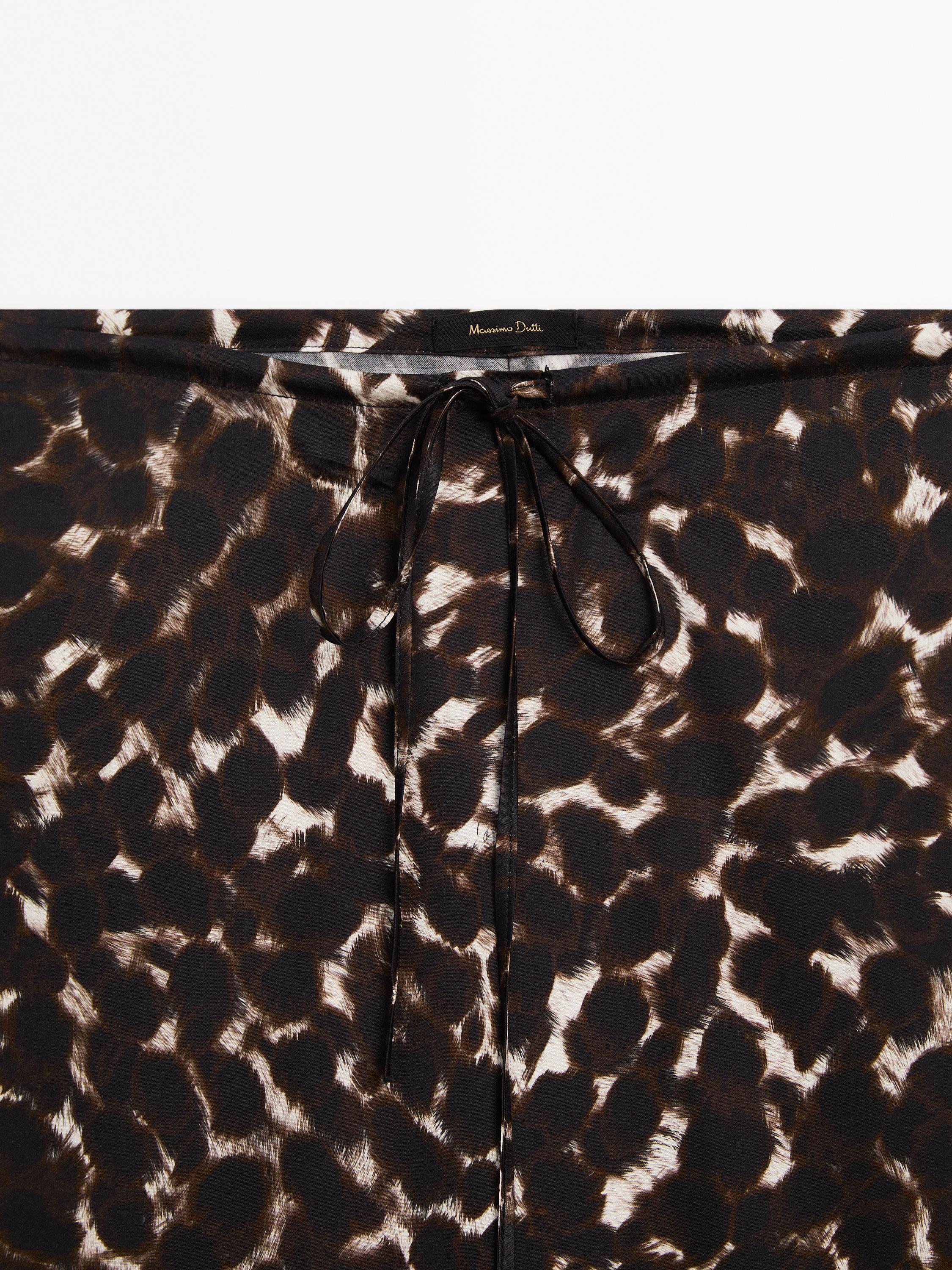 Falda midi animal print conjunto
