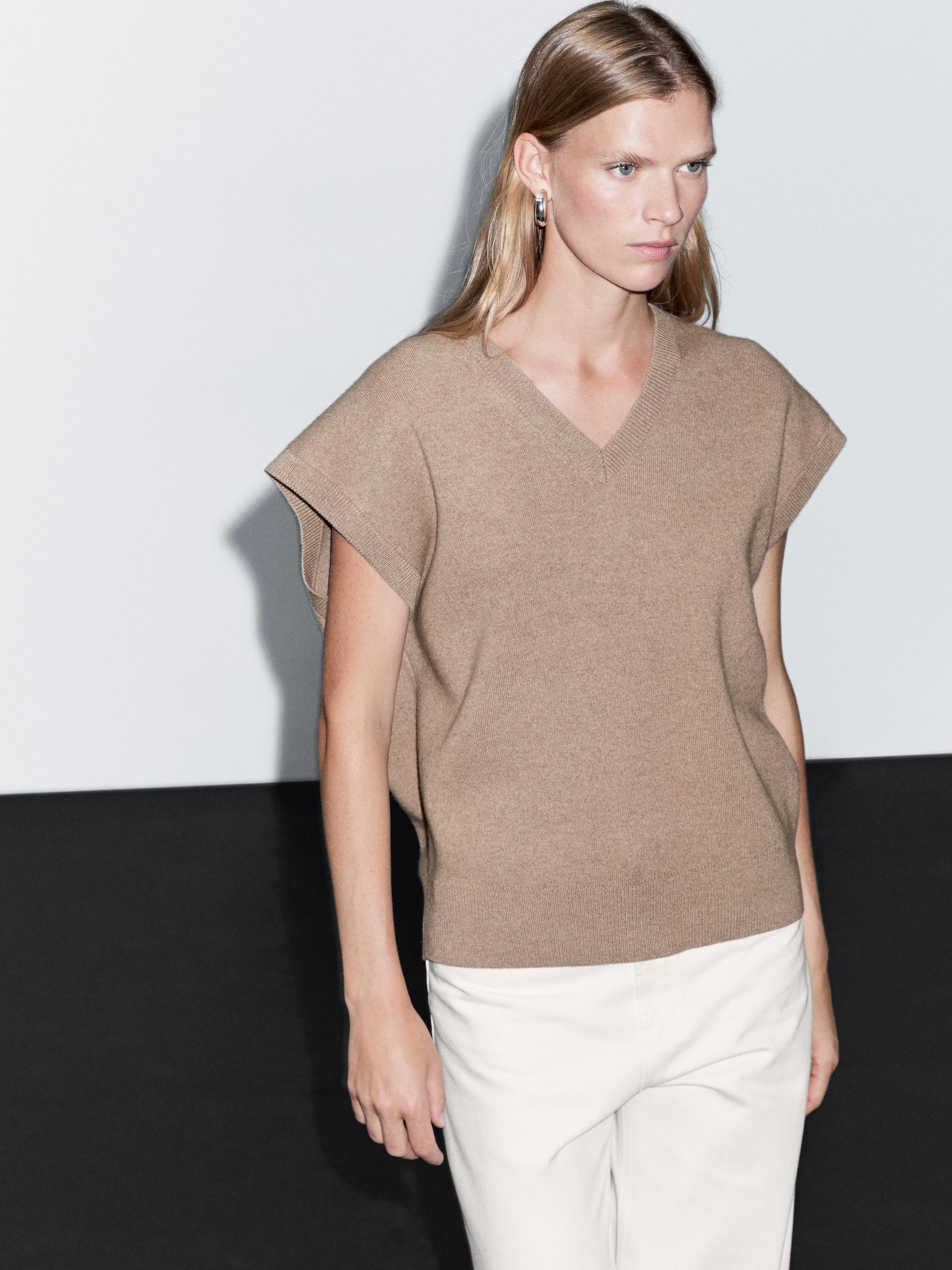 羊毛混紡針織背心