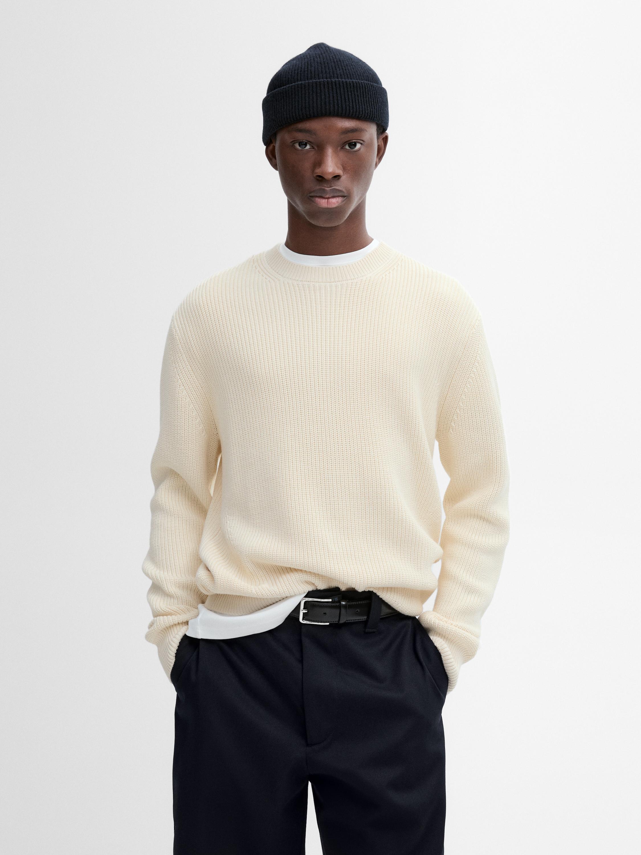 100% cotton knit sweater