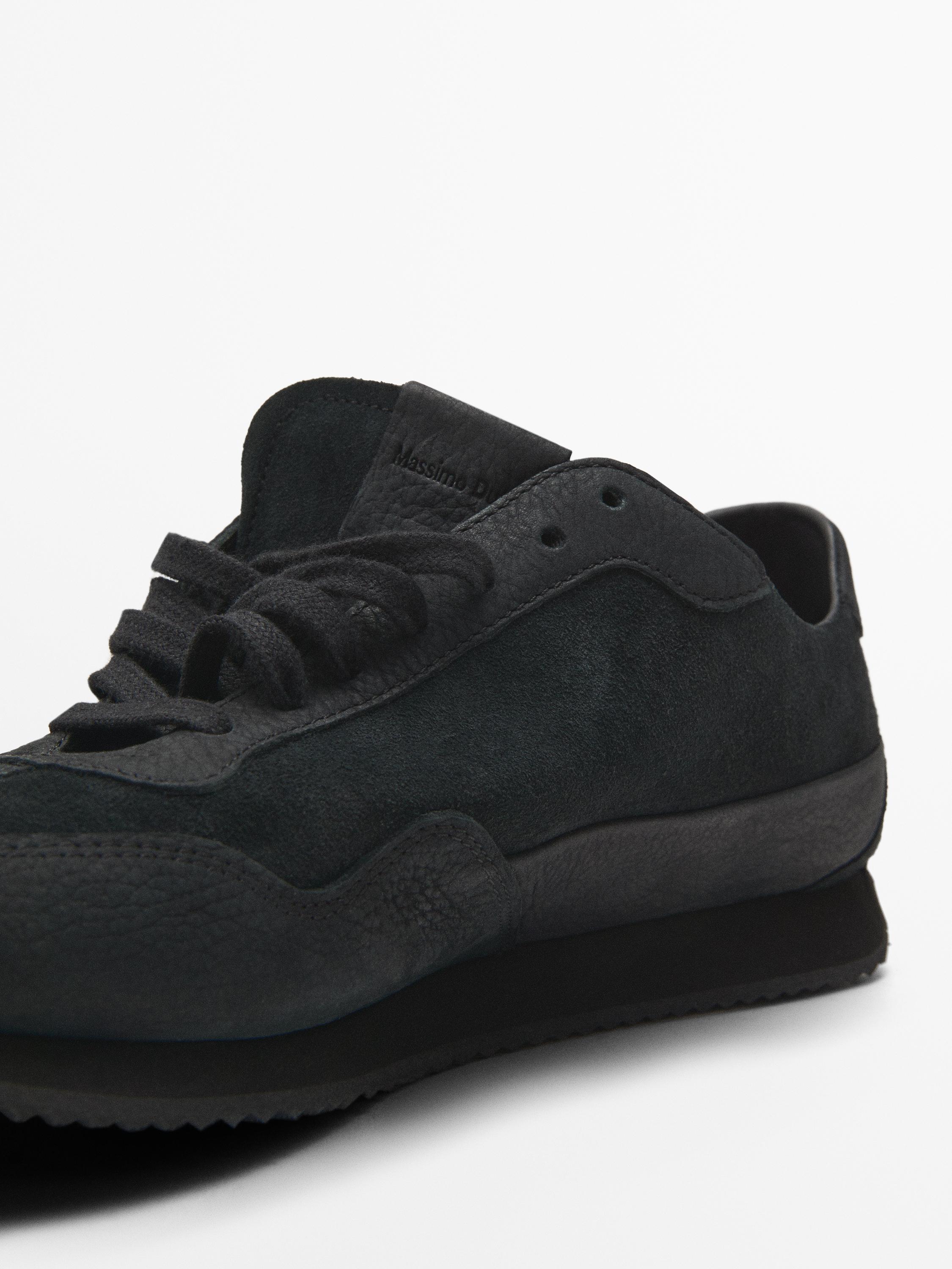 Contrast nubuck trainers