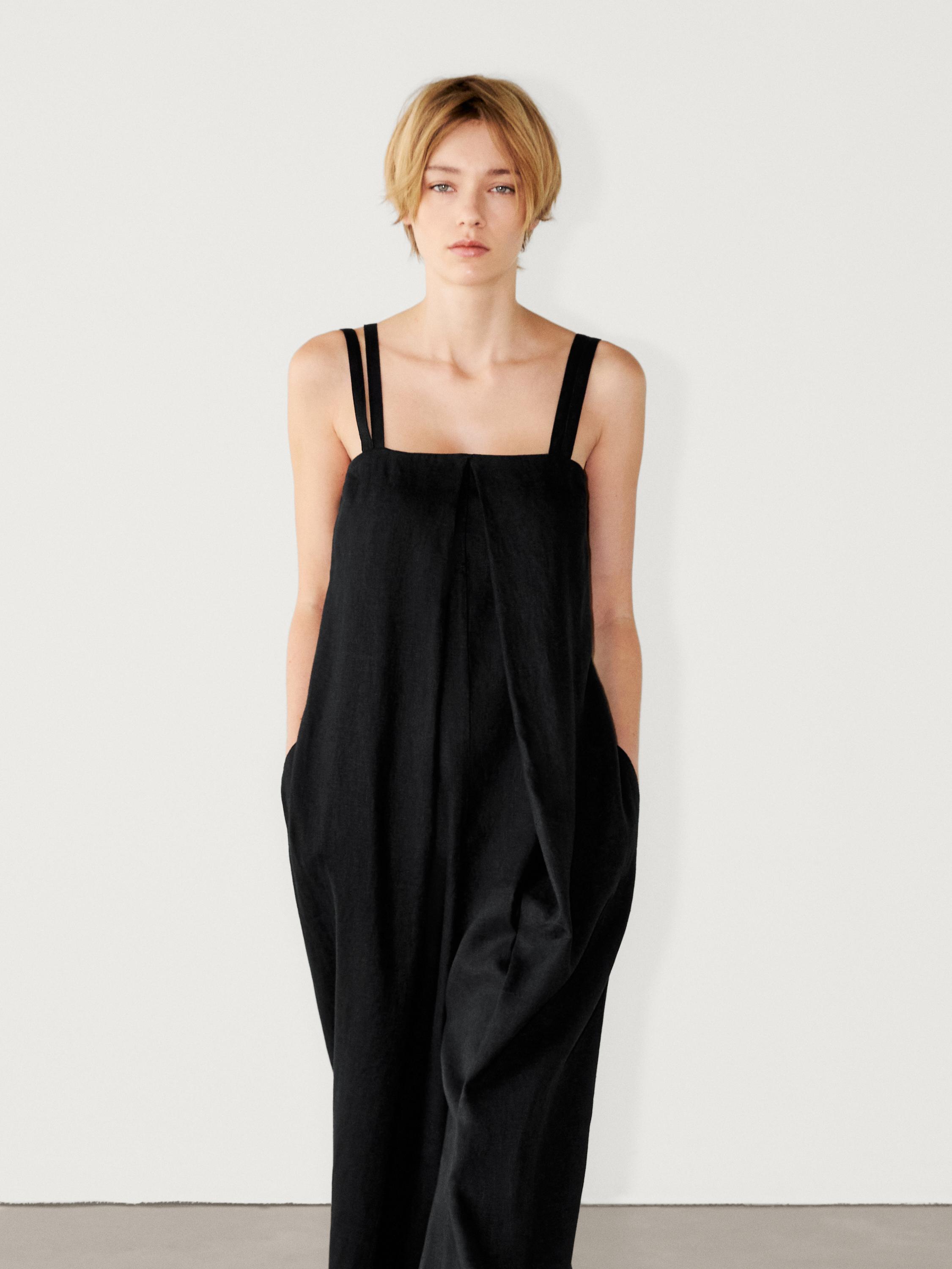 Massimo dutti leather jumpsuit online