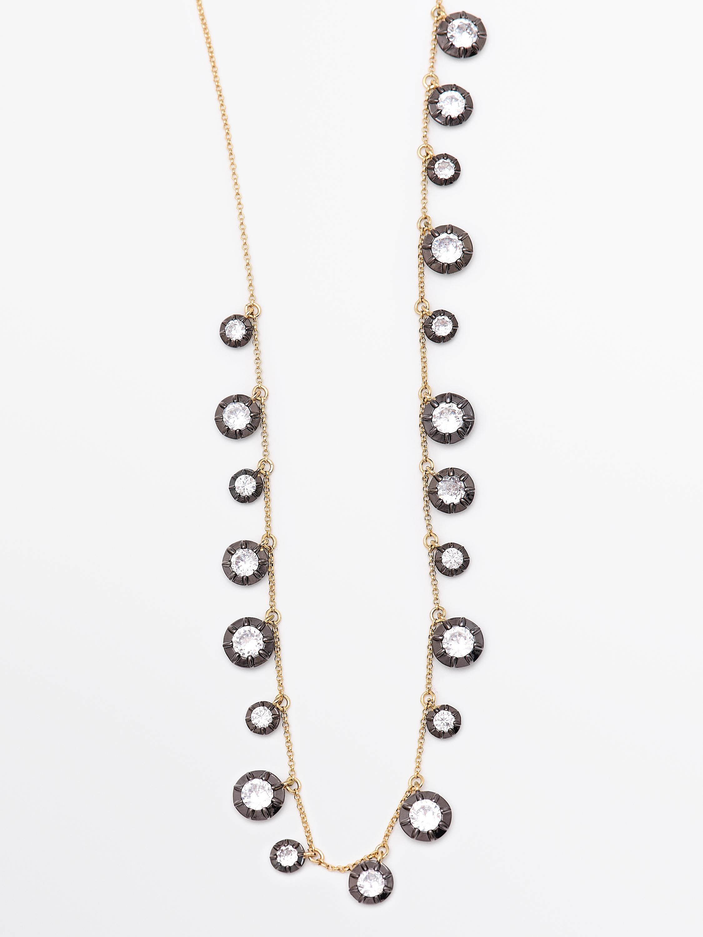 Collana antique con strass