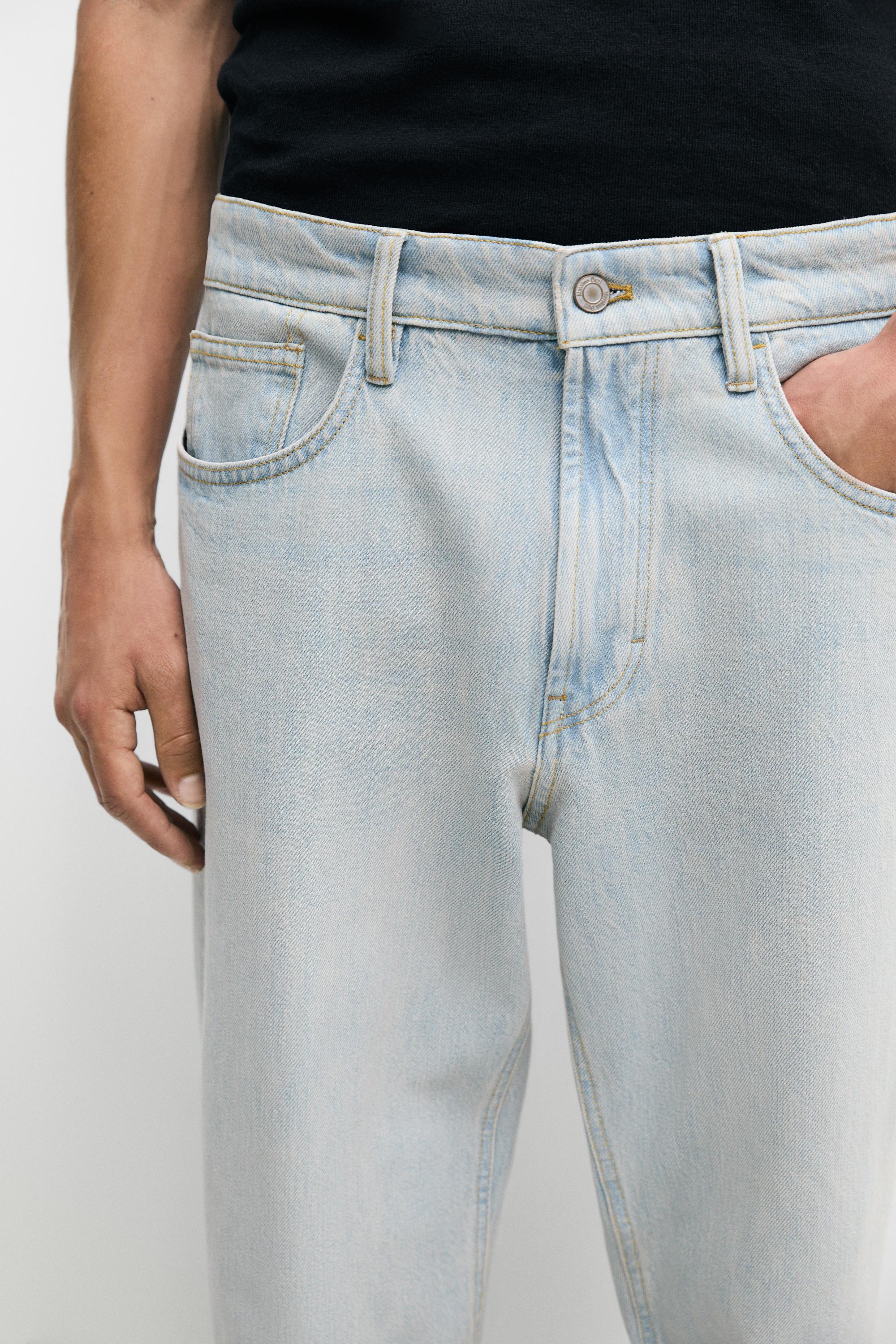 Slim fit cropped jeans — DARK BLUE