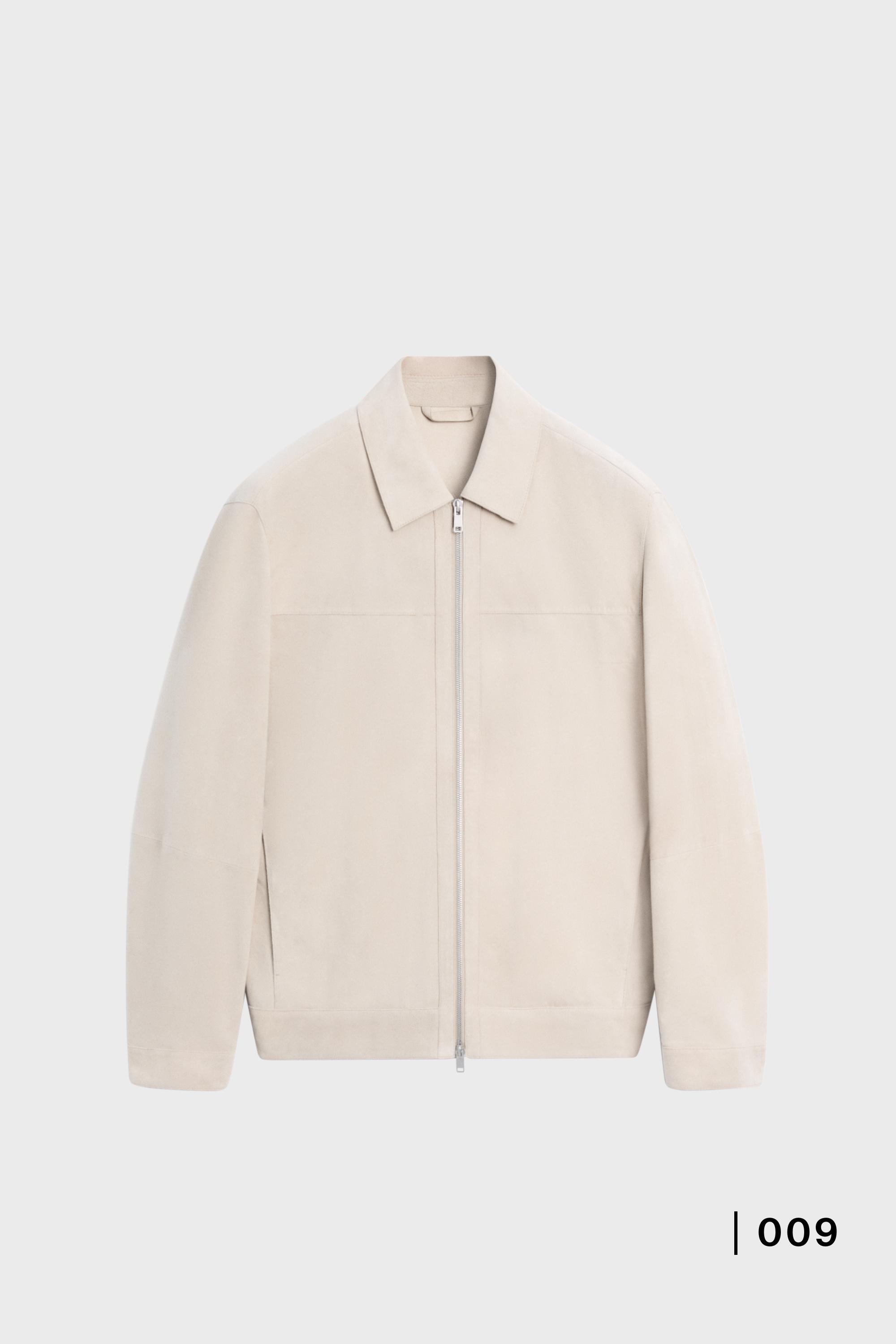 100% linen total look bomber jacket — BEIGE