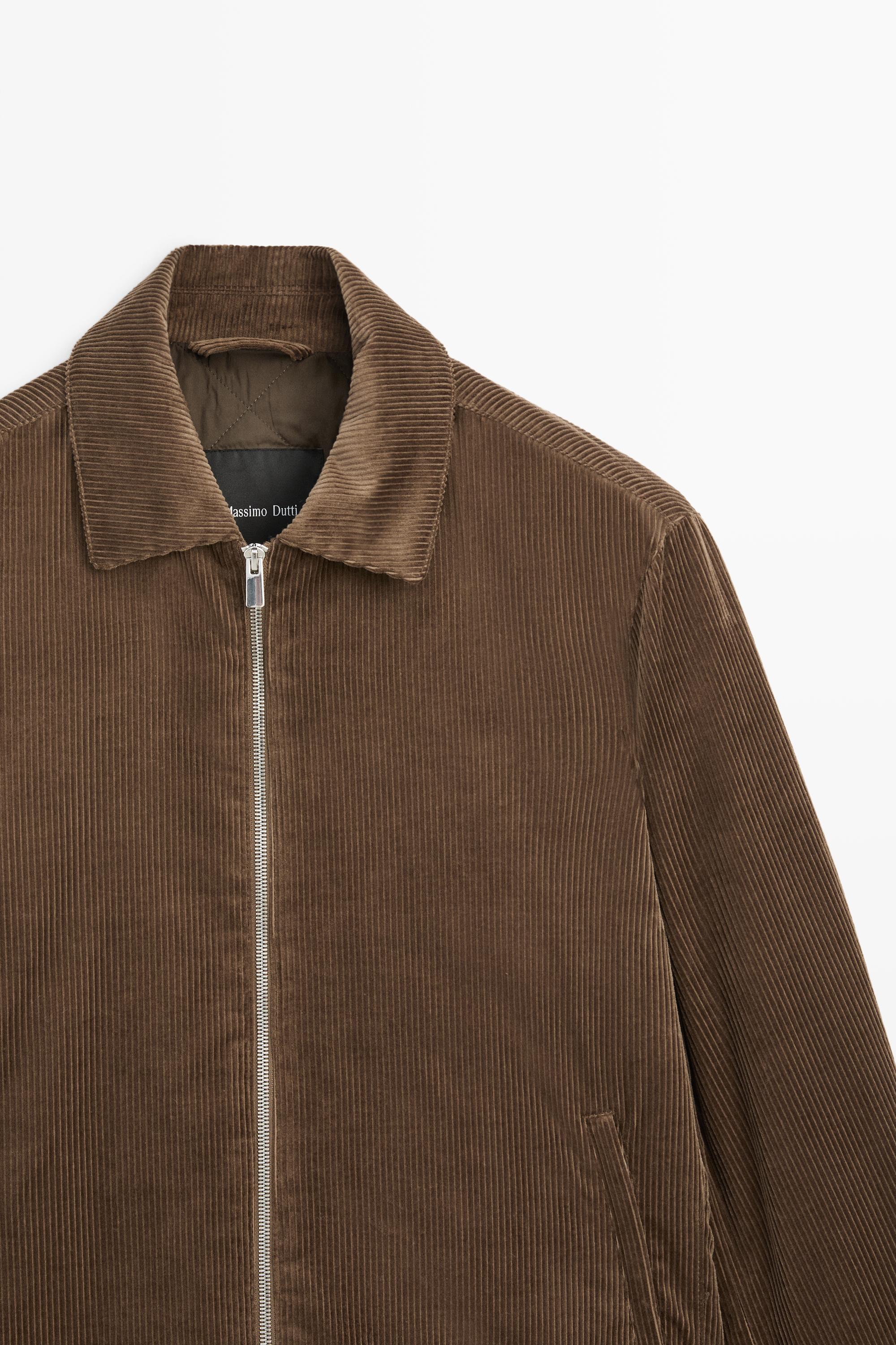 Massimo Dutti Süet dokulu fermuarlı ceket görsel 6