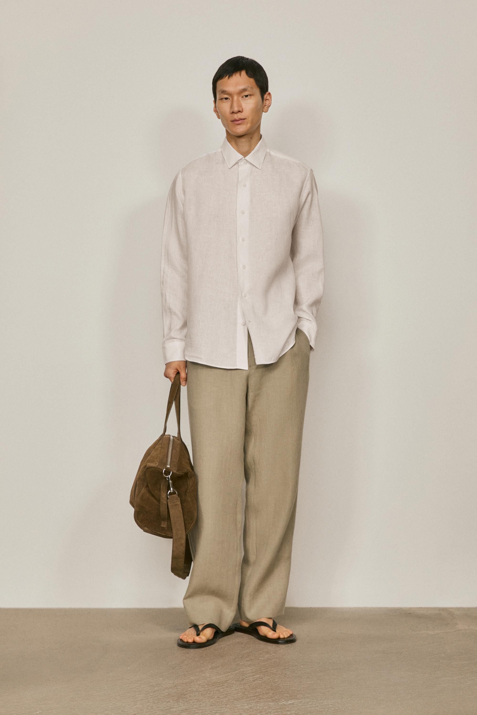 Extra fine 100% linen shirt - LIMITED EDITION — WHITE