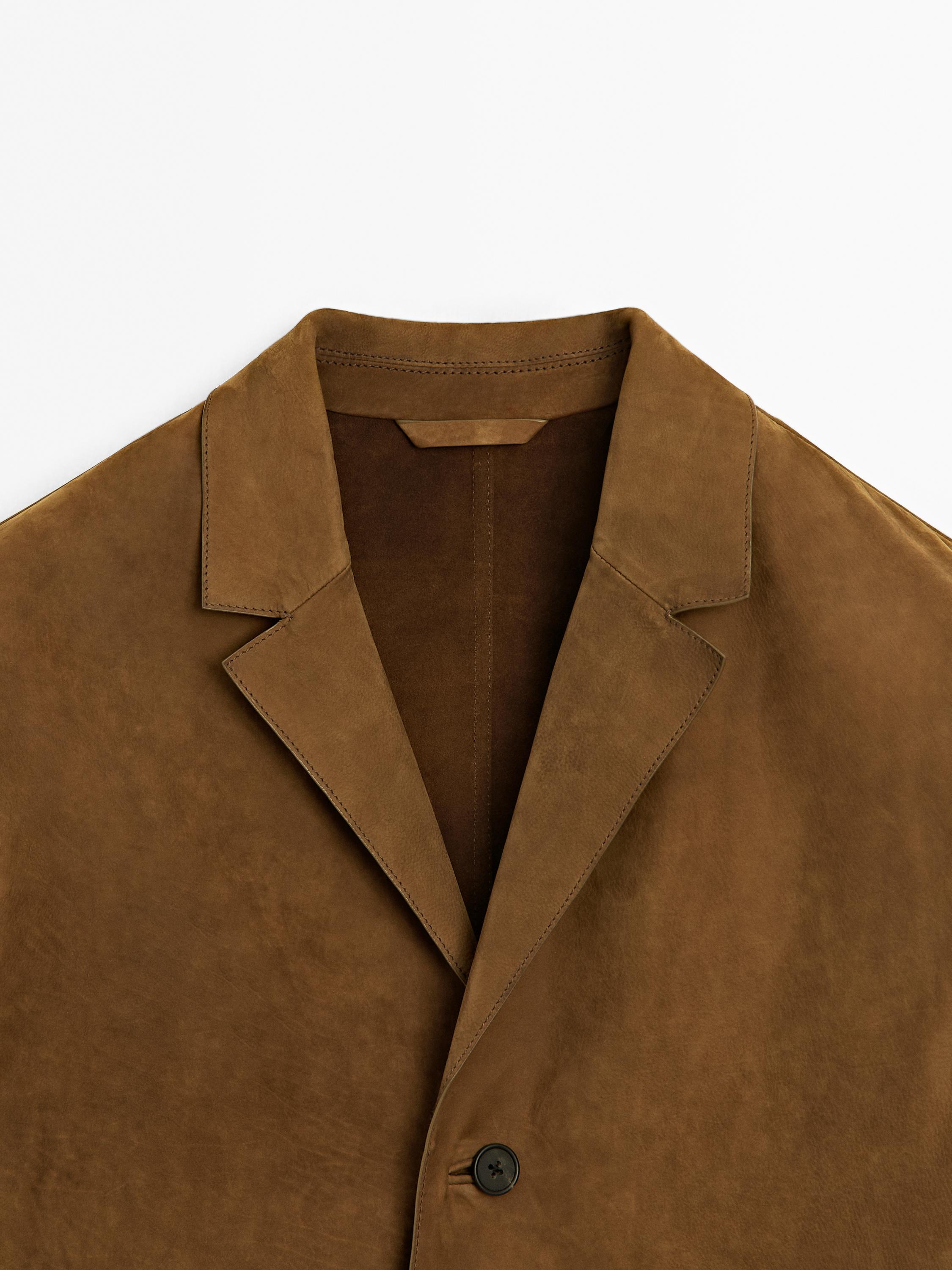 Blazer aus 100 % Nubukleder