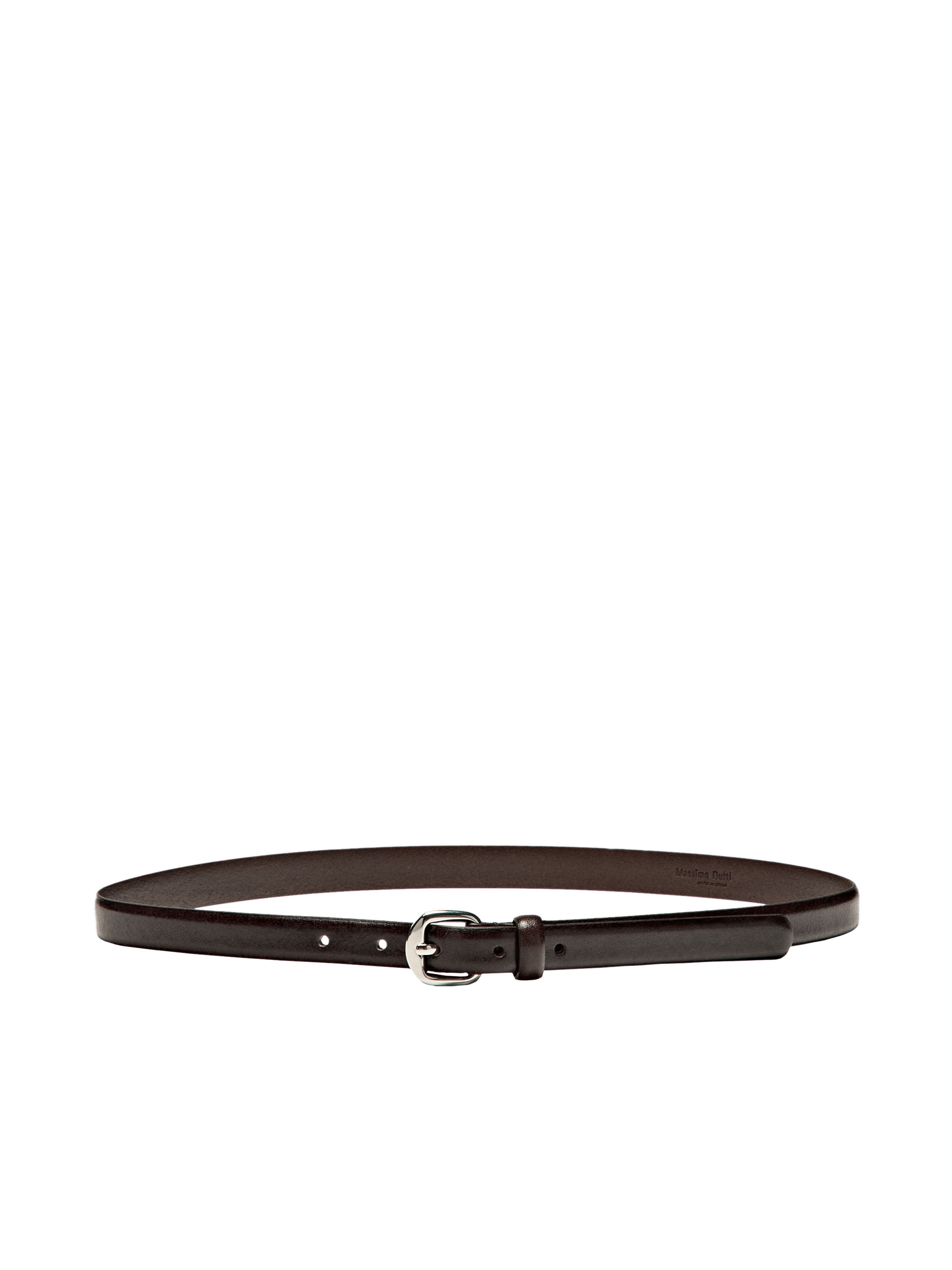Massimo Dutti Büzgülü tokalı deri kemer görsel 6