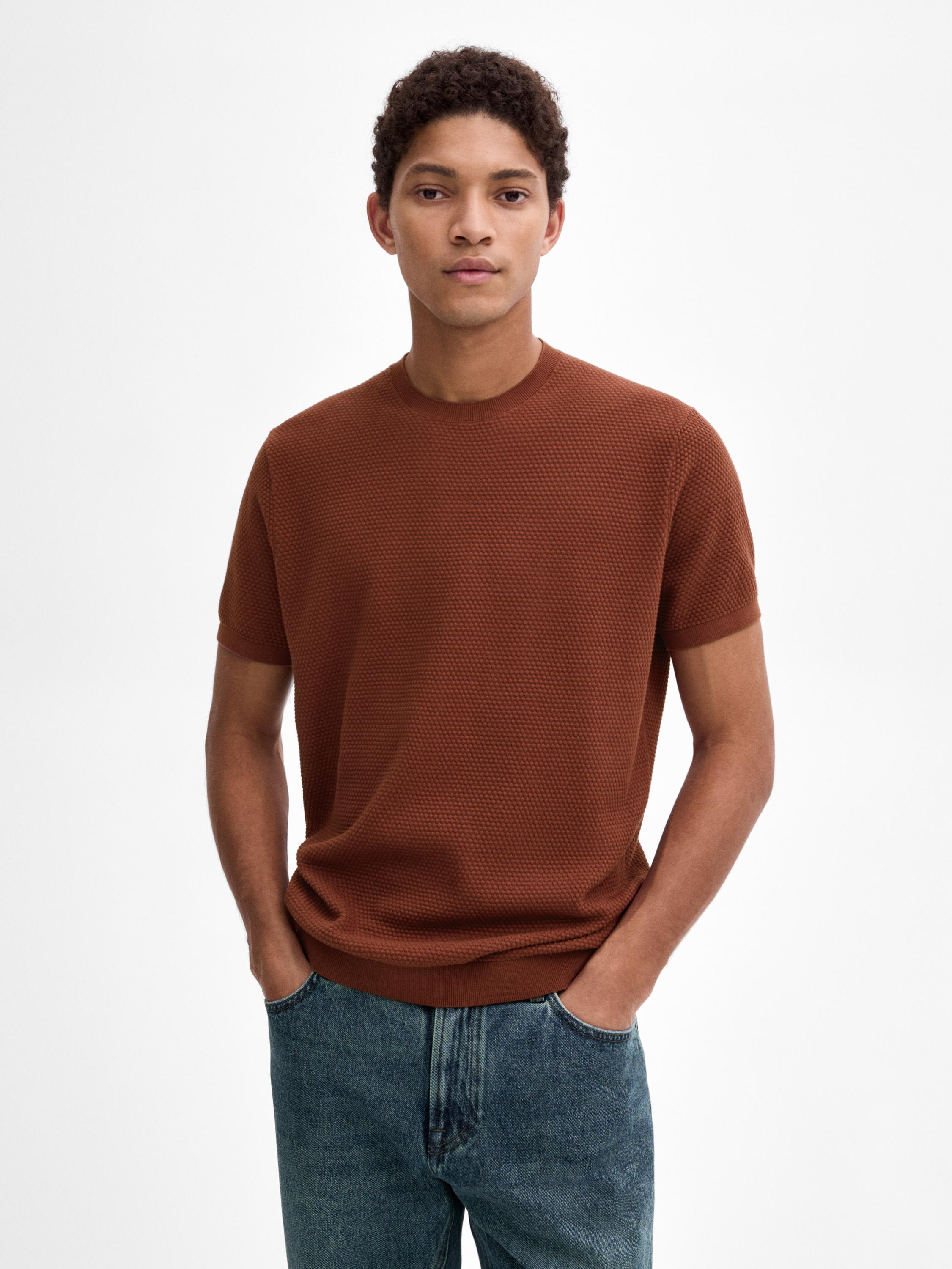 Camiseta punto textura 100% algodón