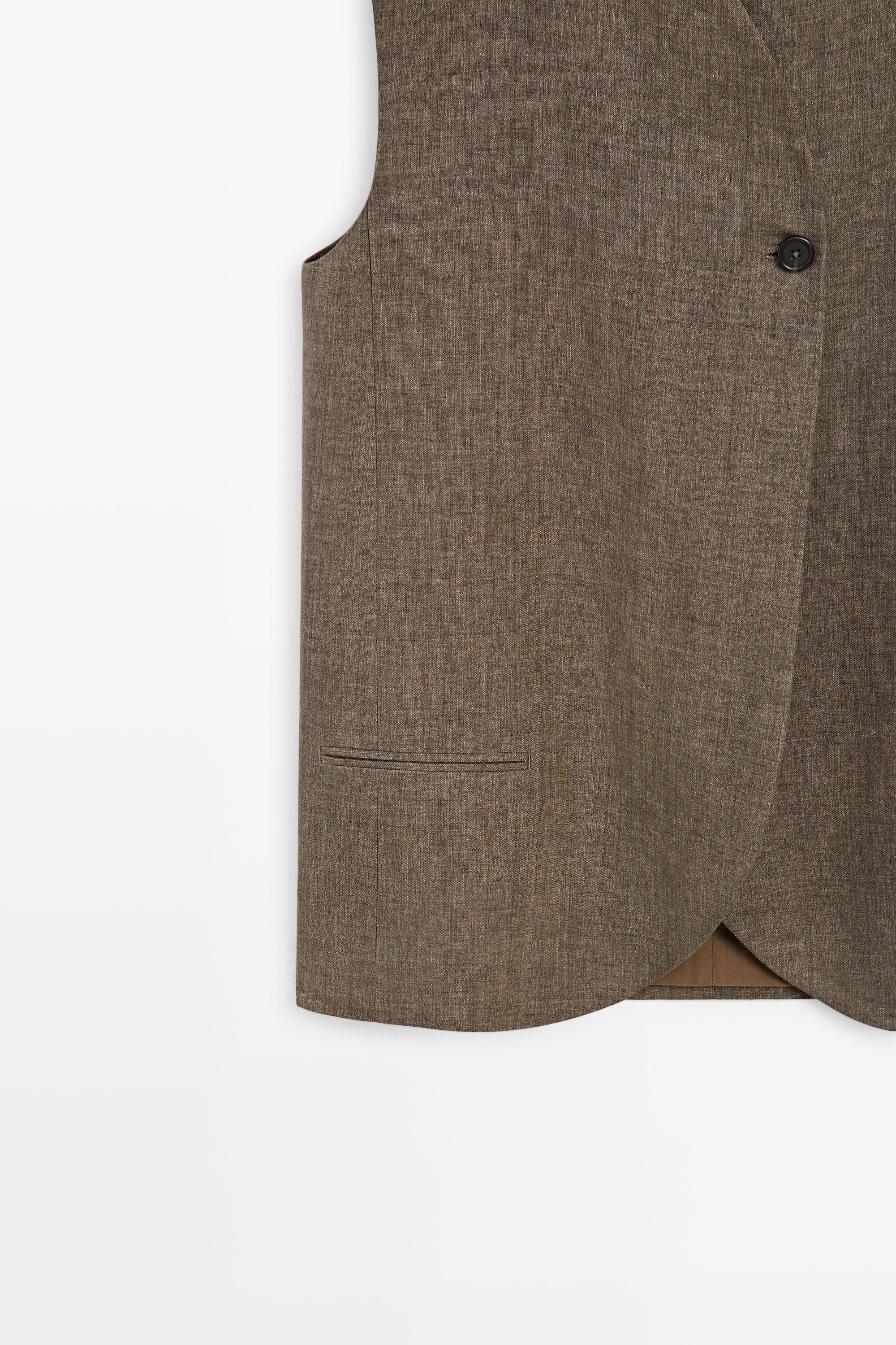 Linen melange waistcoat — CAREY