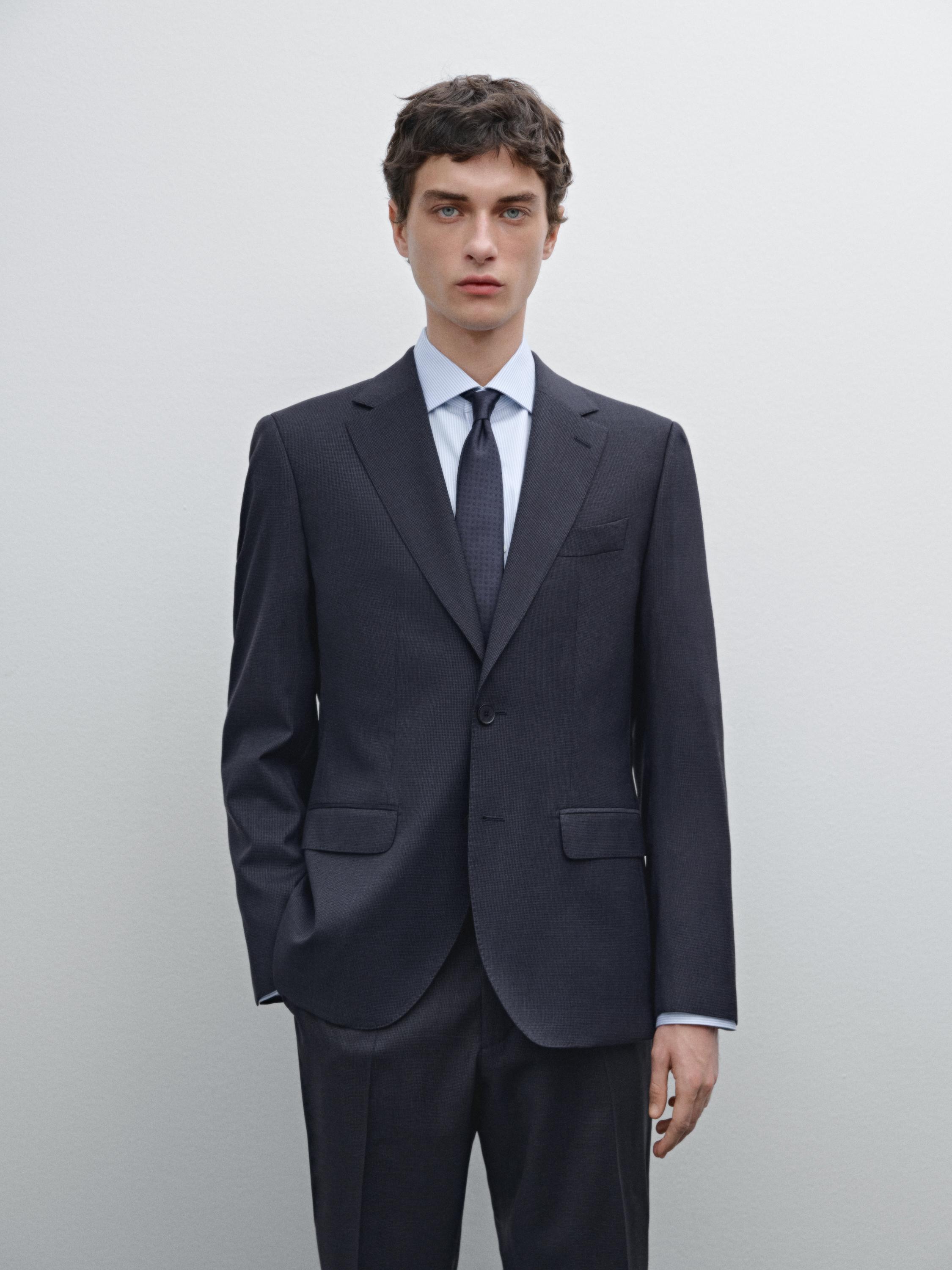 Houndstooth suit blazer