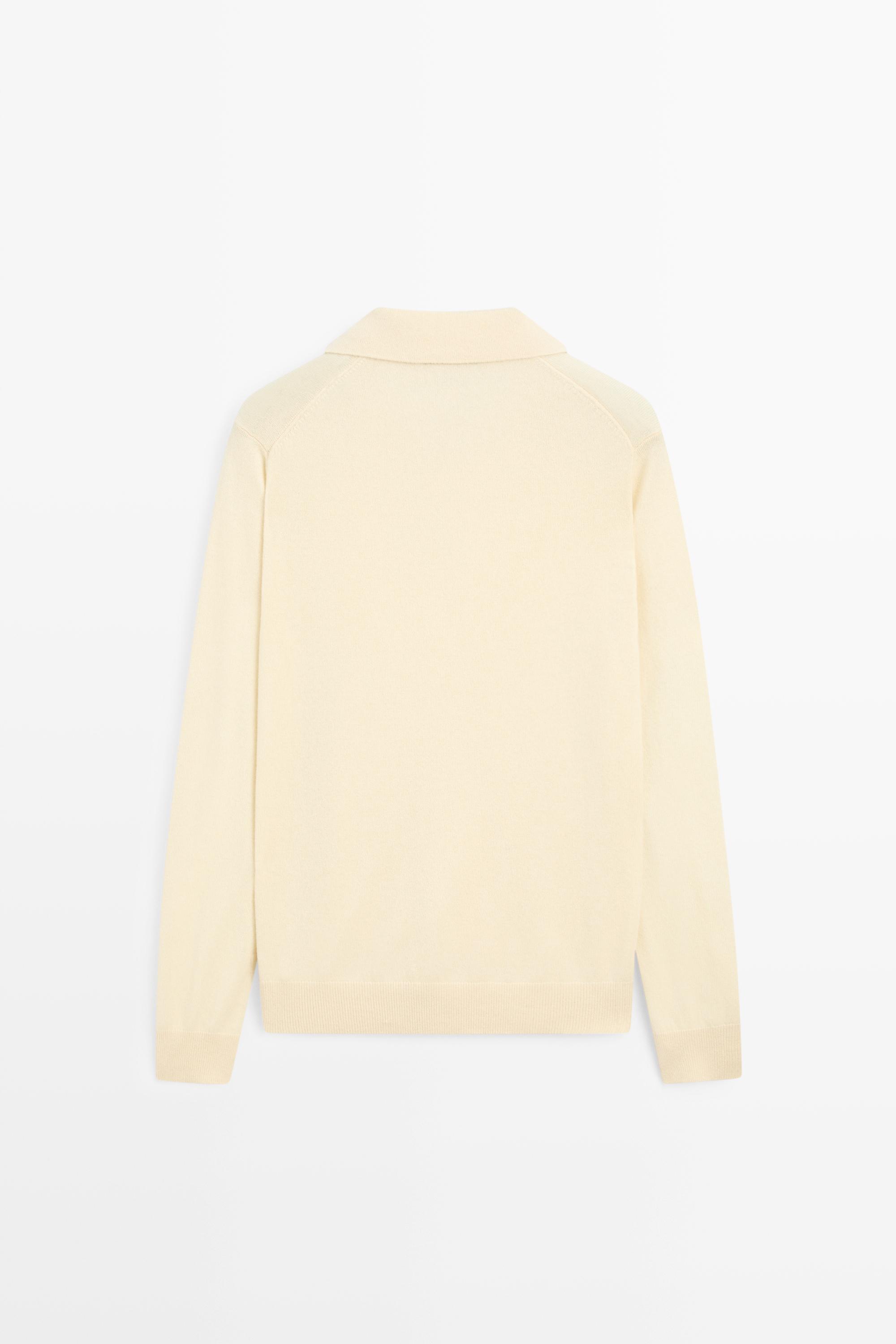 Massimo Dutti %100 kaşmir triko polo yaka kazak