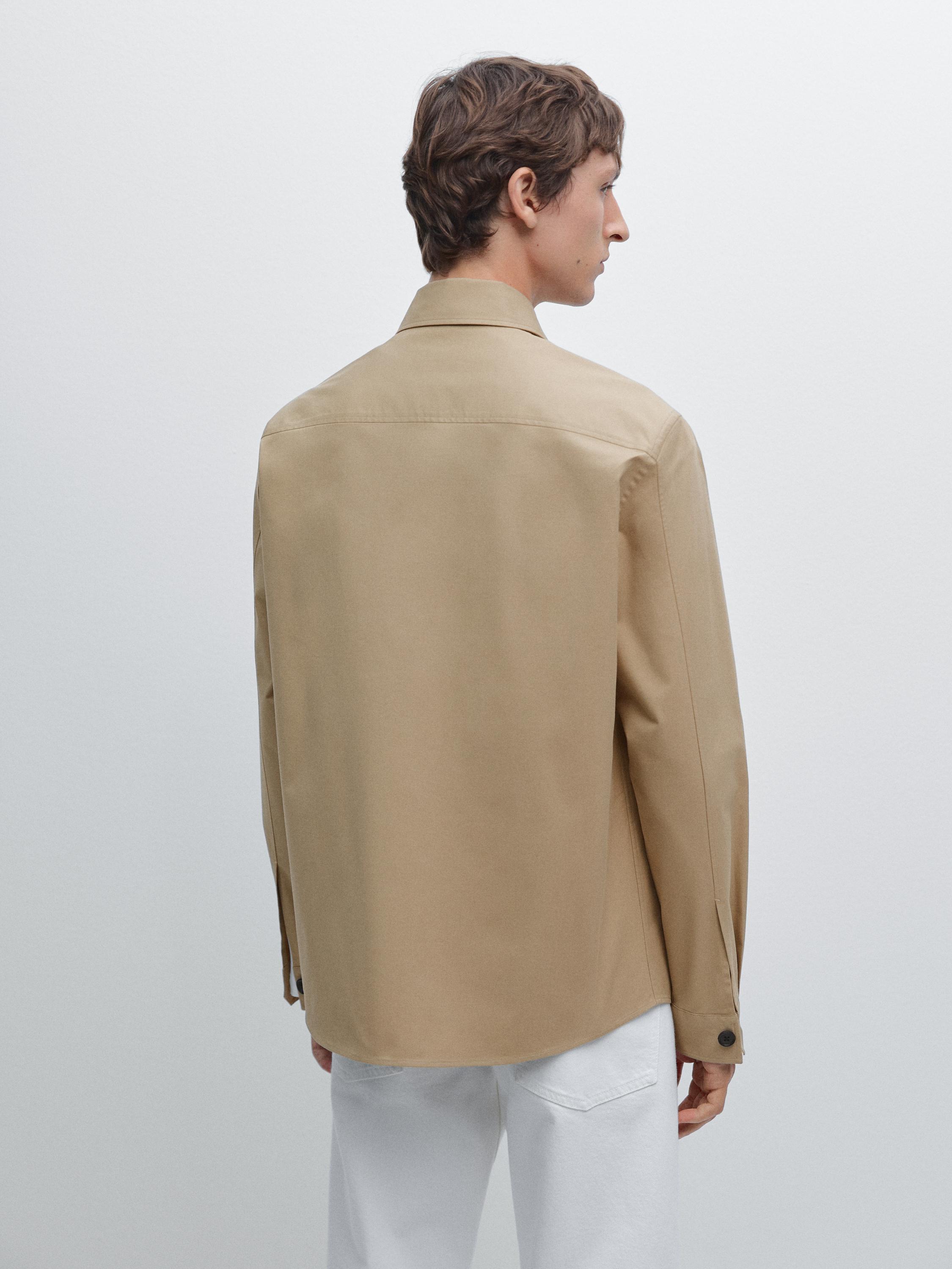 Overshirt met zakken van katoenmix