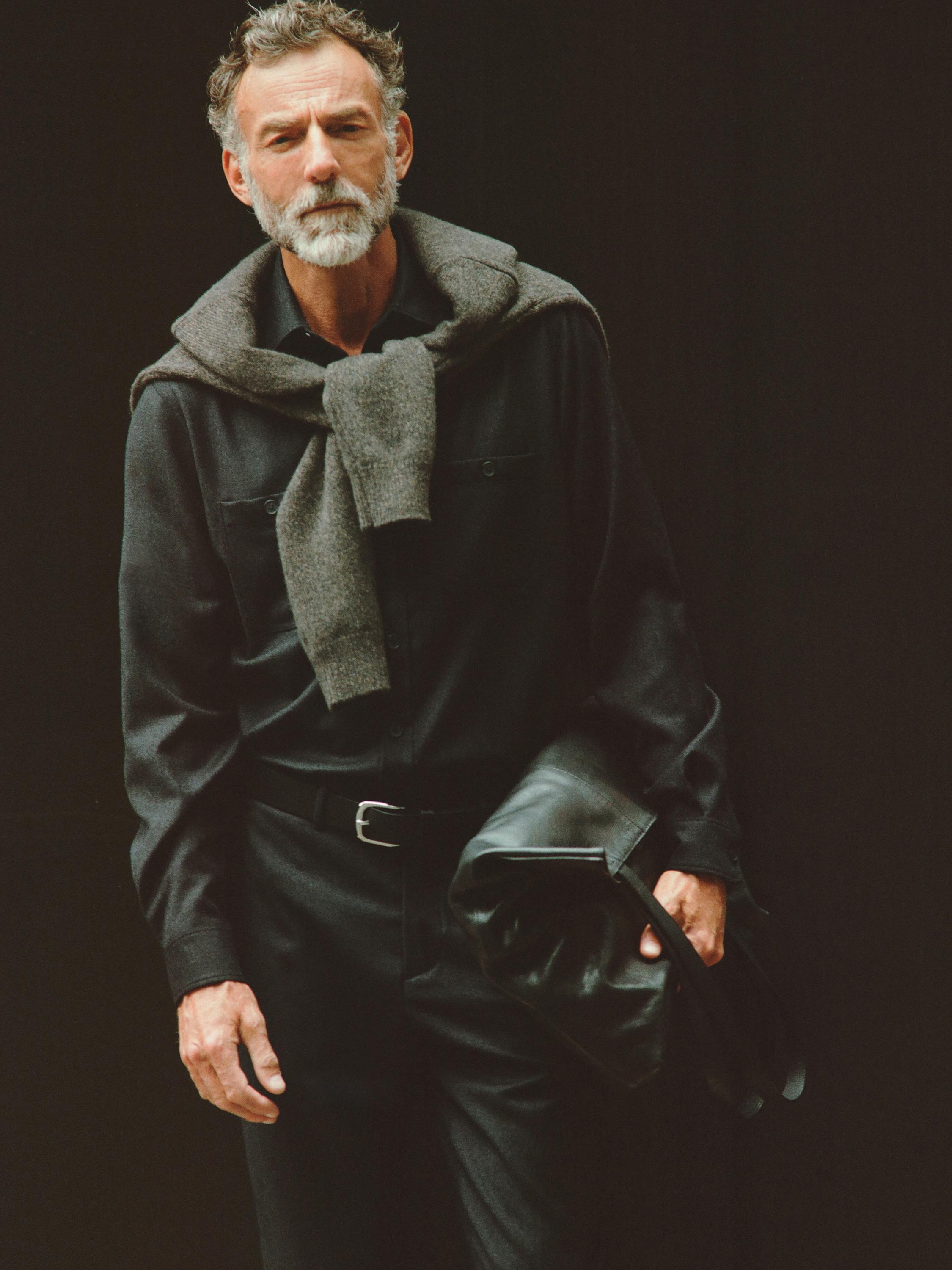 100% wool flannel overshirt