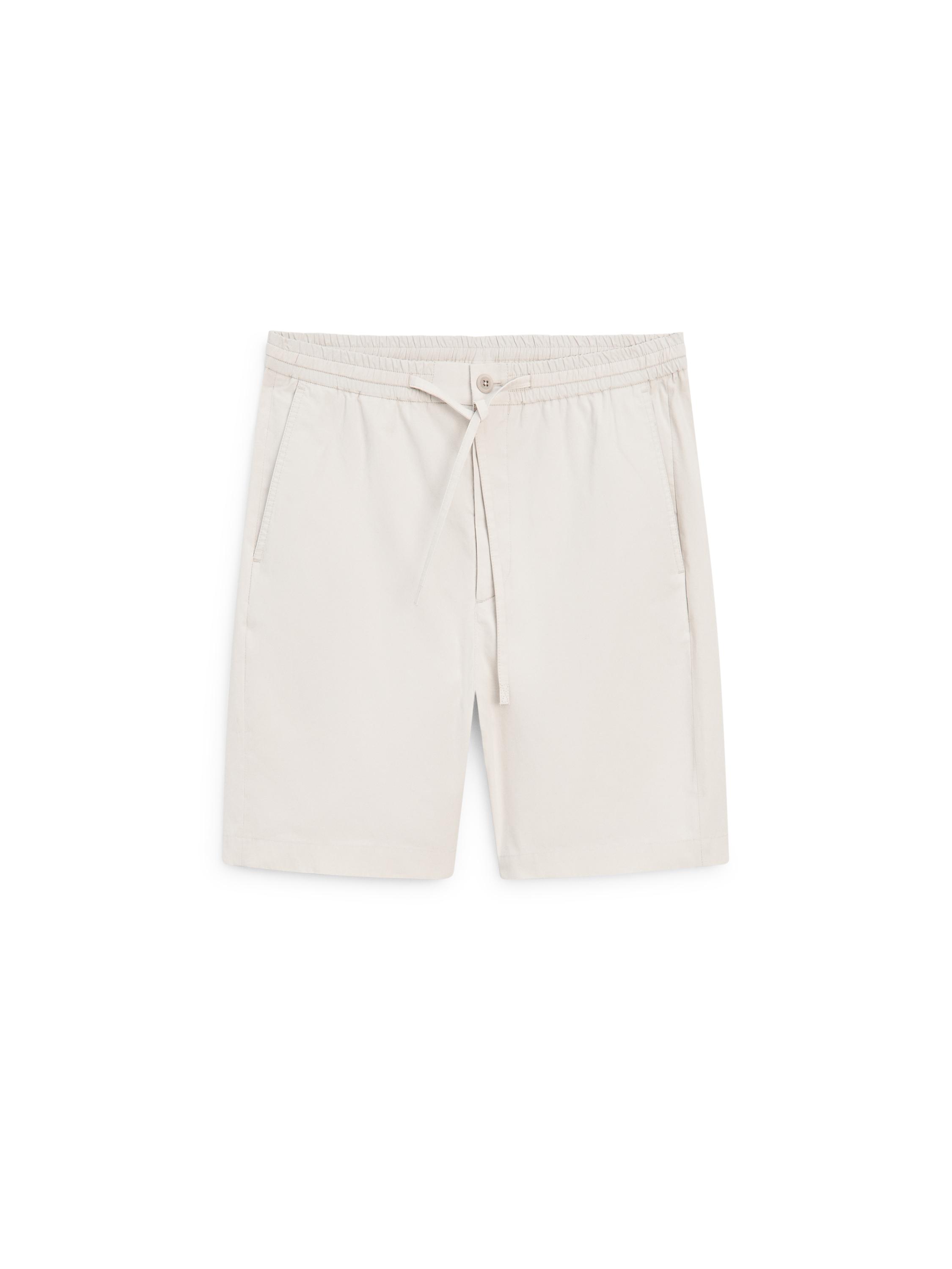 100% cotton jogger fit Bermuda shorts — BEIGE