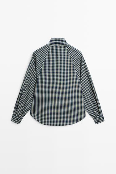 100% cotton check shirt — BLUE 6