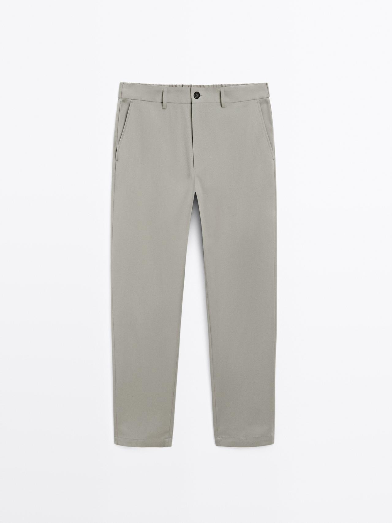 Massimo Dutti - Herre - Semi-Joggingbukser I Bomuldsblanding - Brun - S