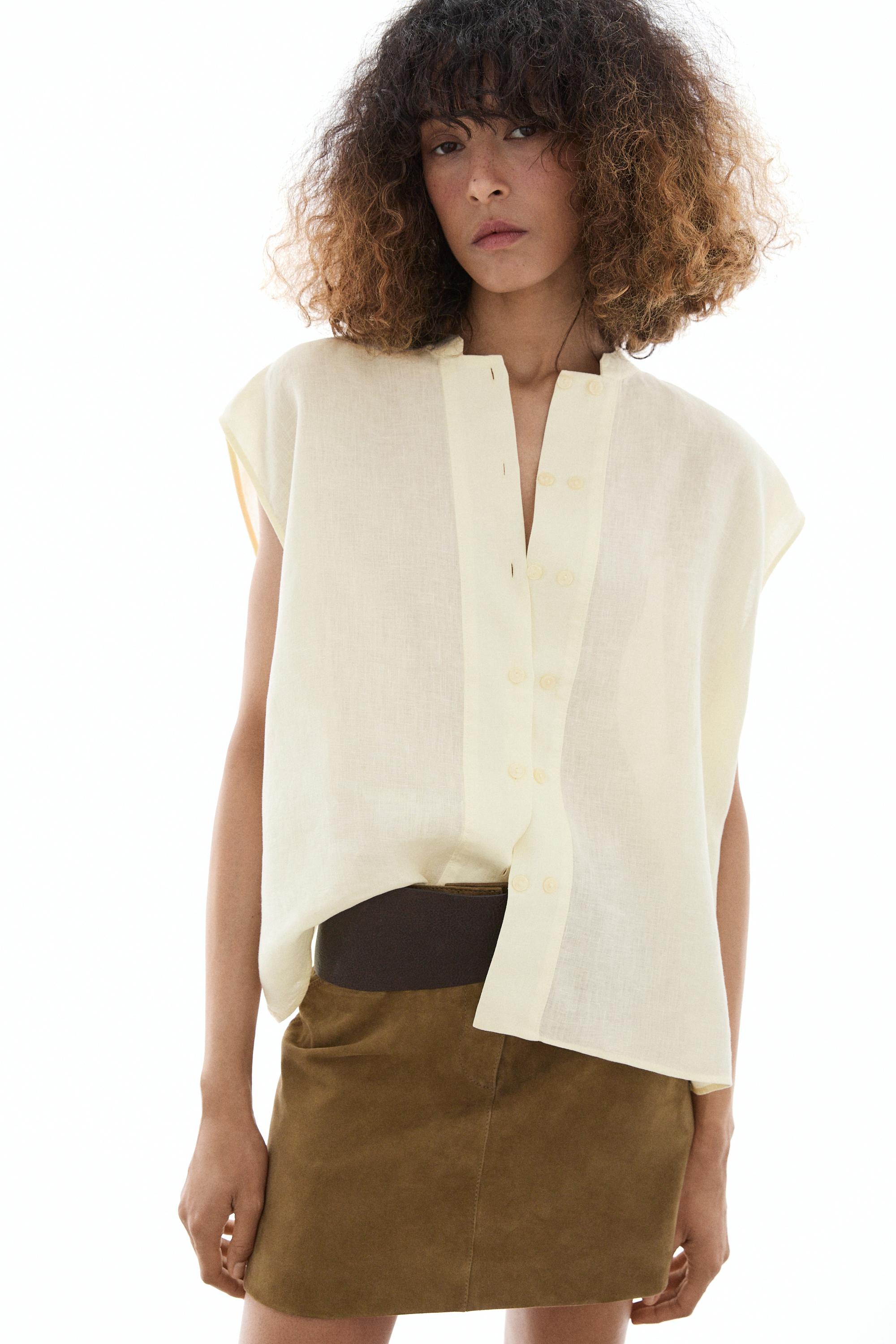 Suede leather mini skirt — Washed